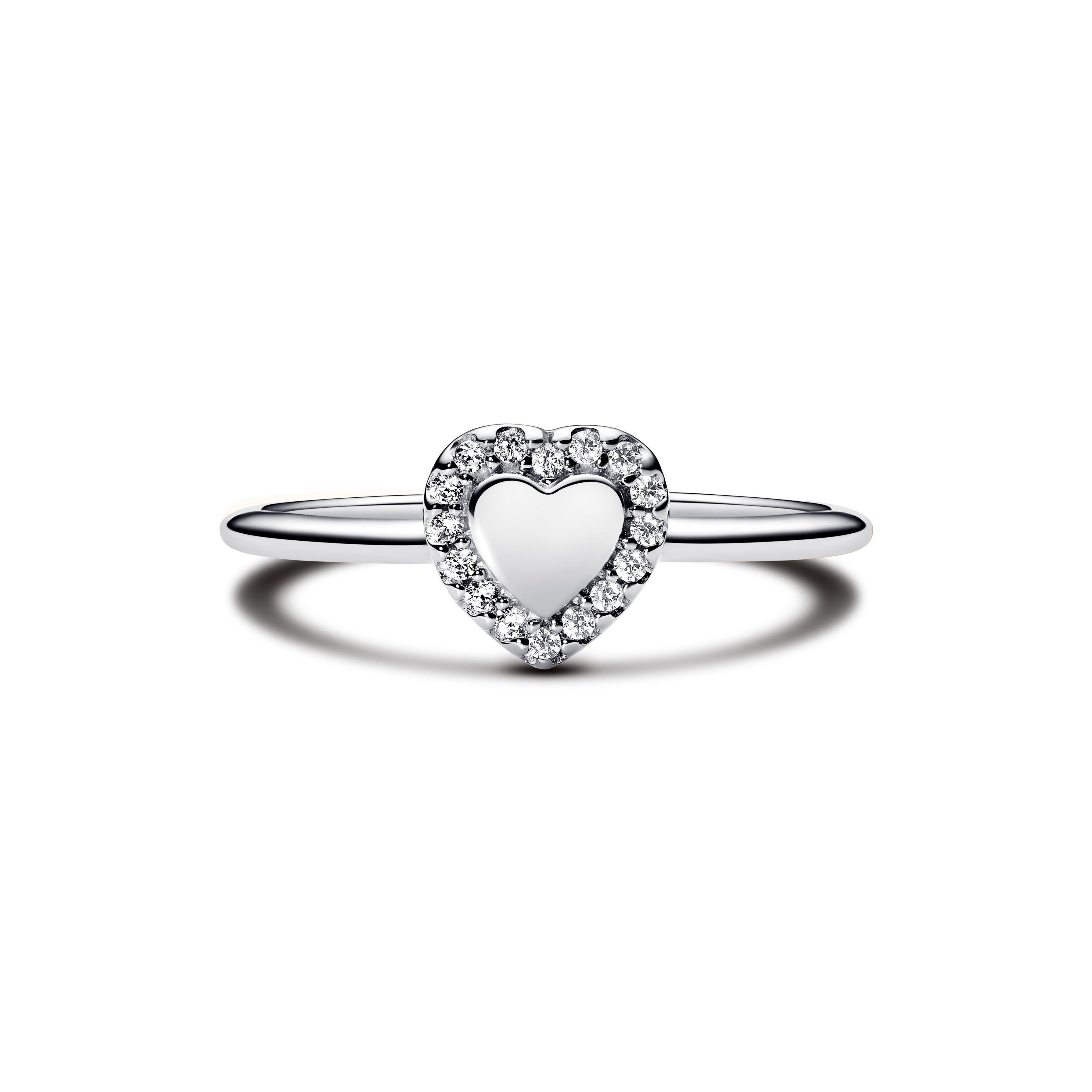 Pandora Engravable Heart Halo Ring