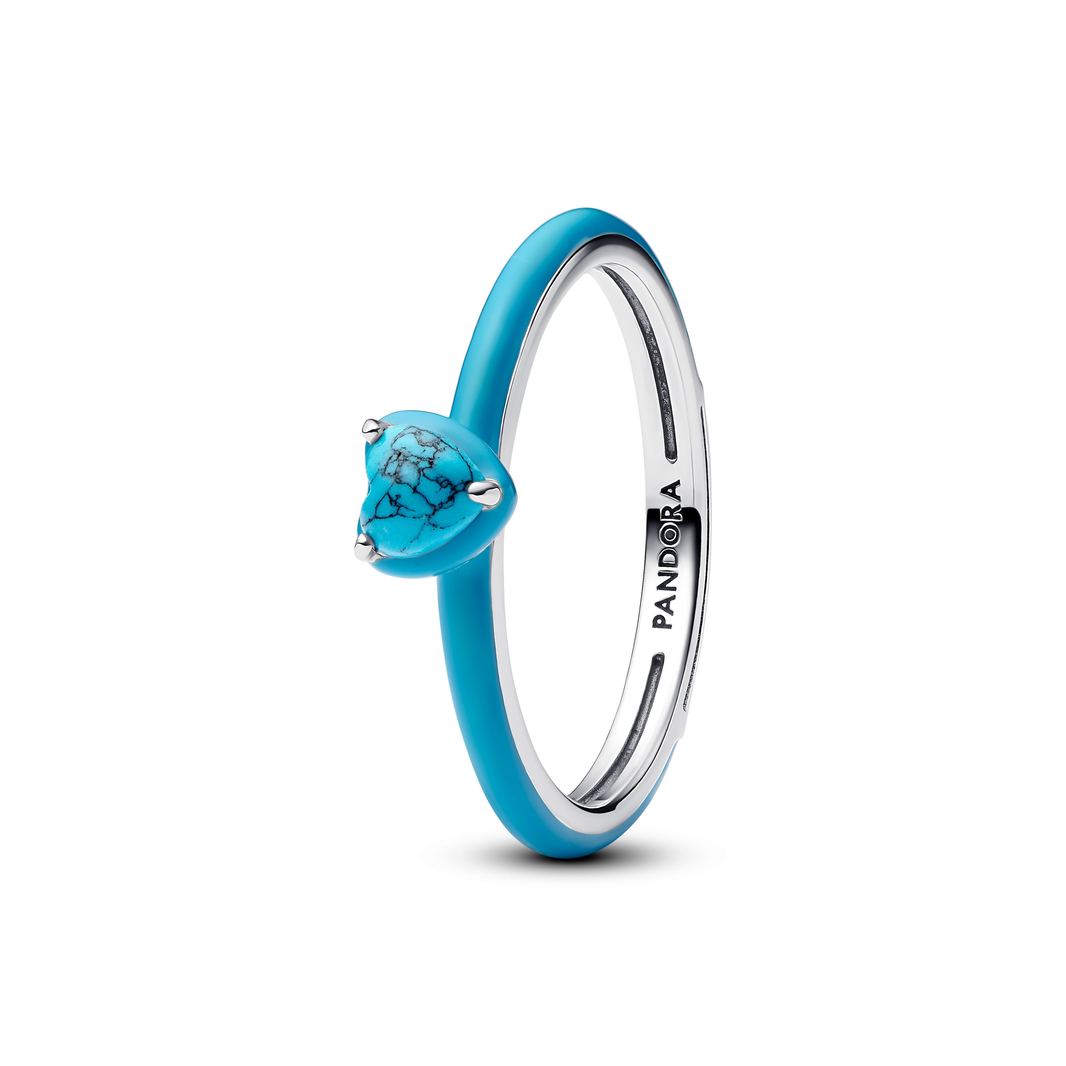 Pandora Turquoise-colored Heart Stone Ring