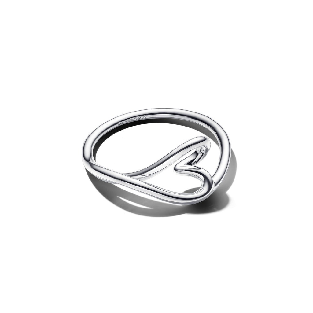 Pandora Organically Shaped Heart Small Ring