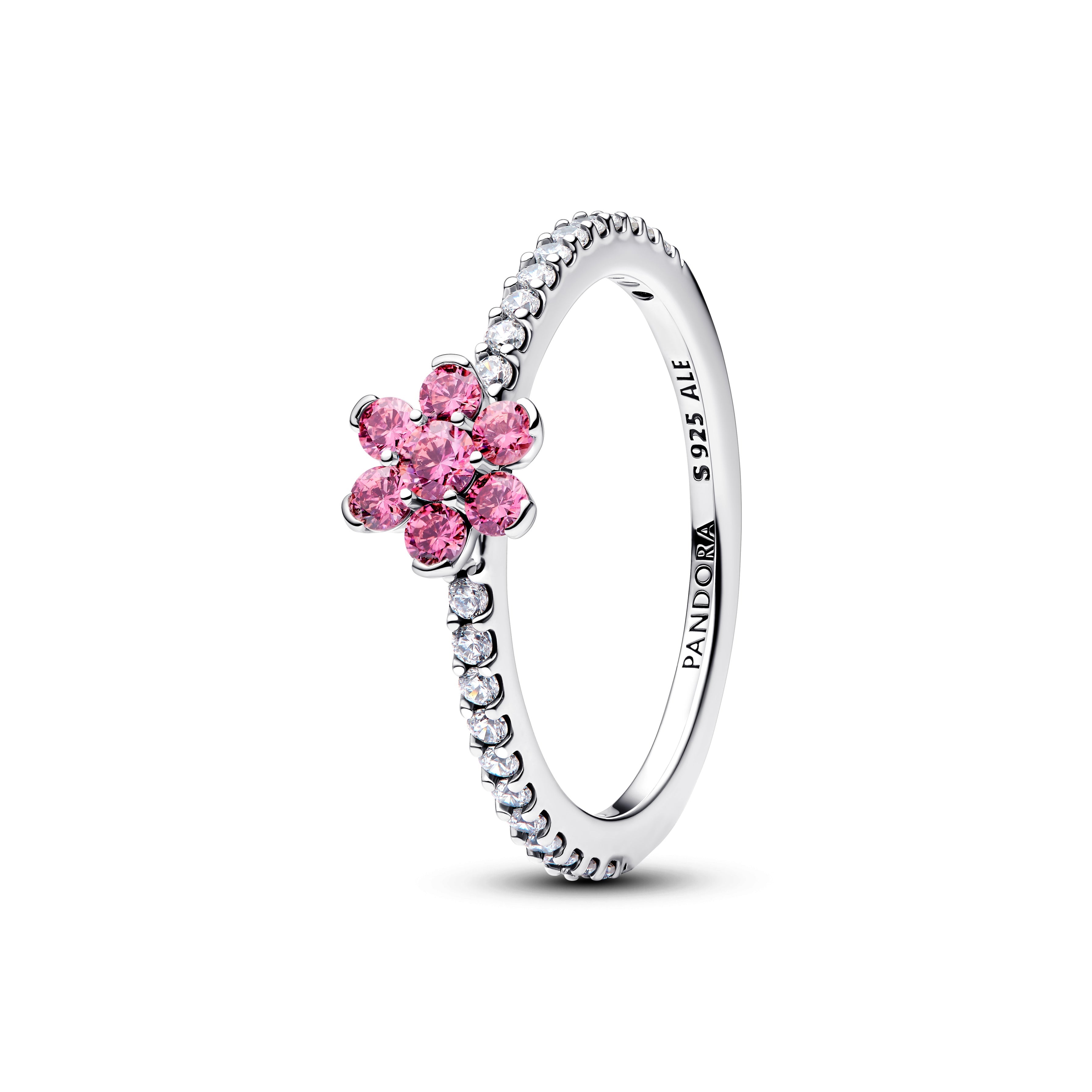 Pandora Sparkling Pink Flower Ring