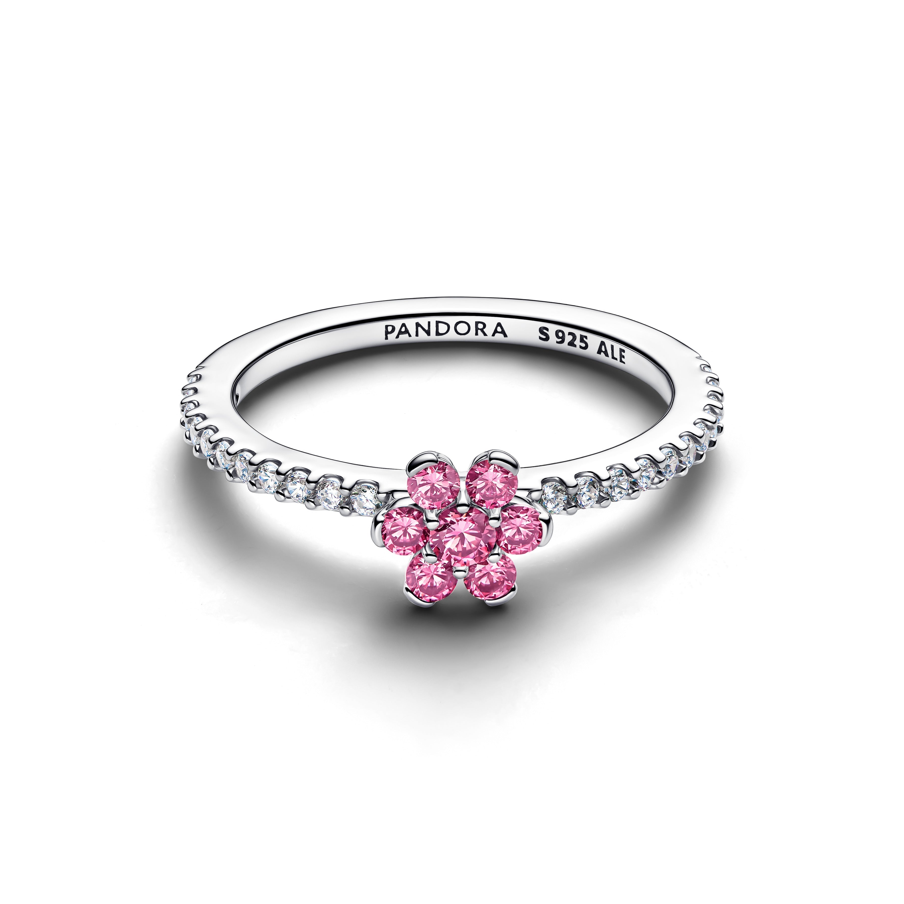 Pandora Sparkling Pink Flower Ring