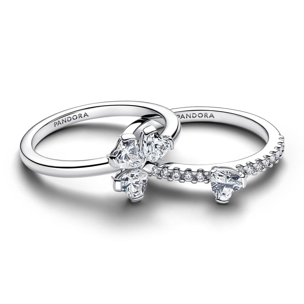 Pandora Sparkling Lucky Clover Splittable Ring