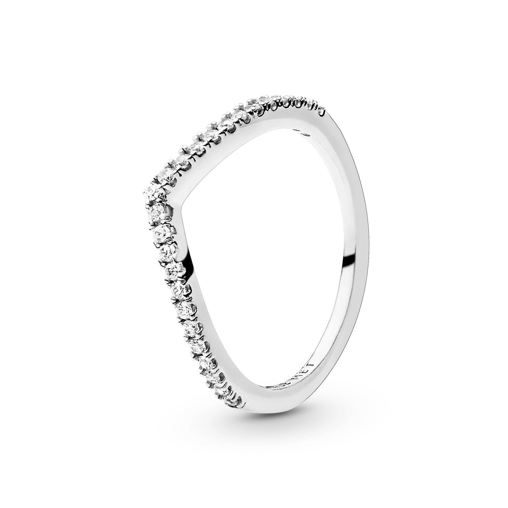Pandora Sparkling Wishbone Ring