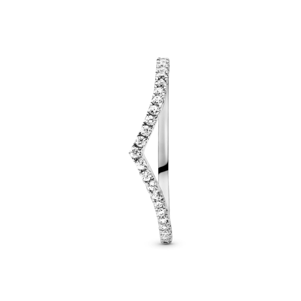 Pandora Sparkling Wishbone Ring