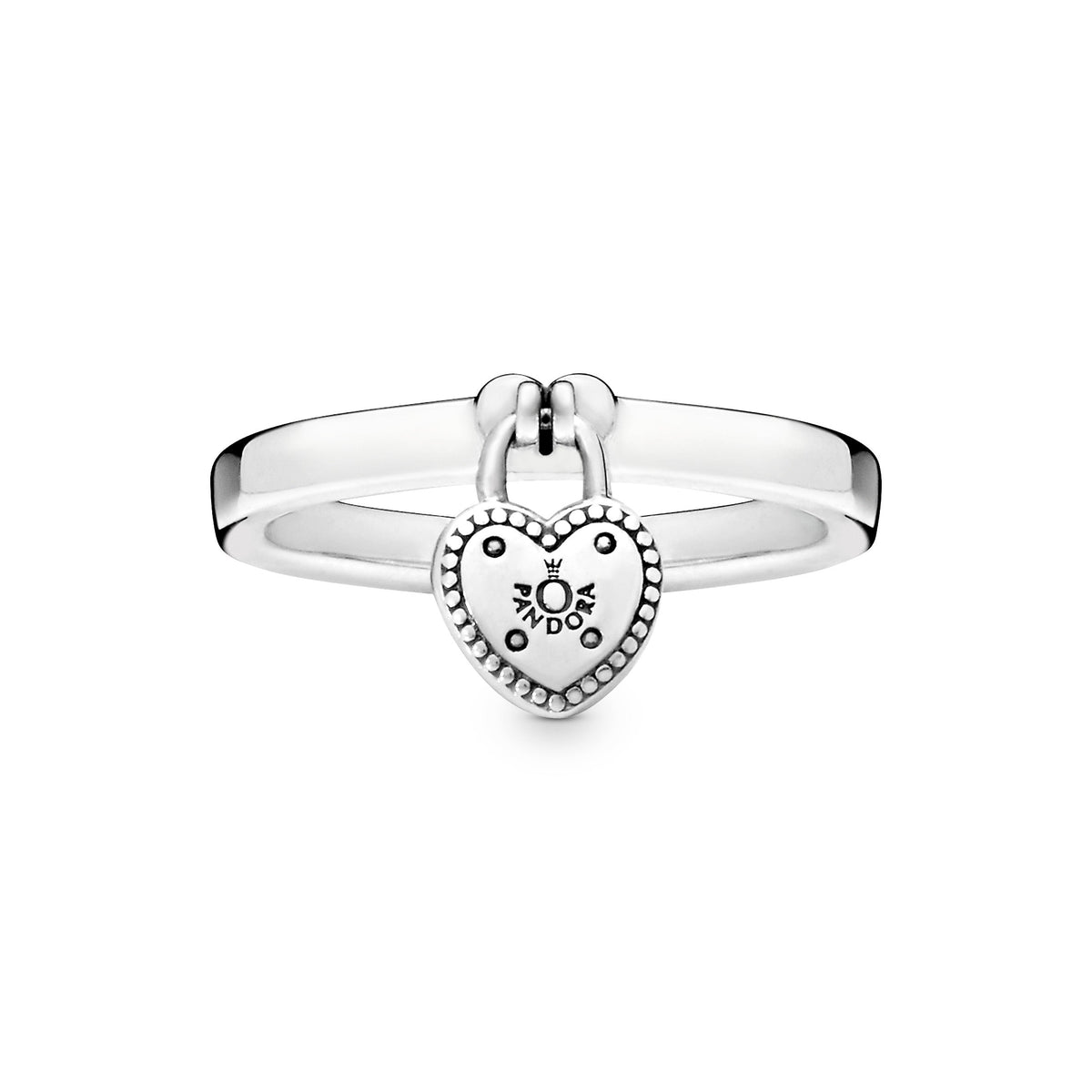 Pandora Heart-Shaped Padlock Ring