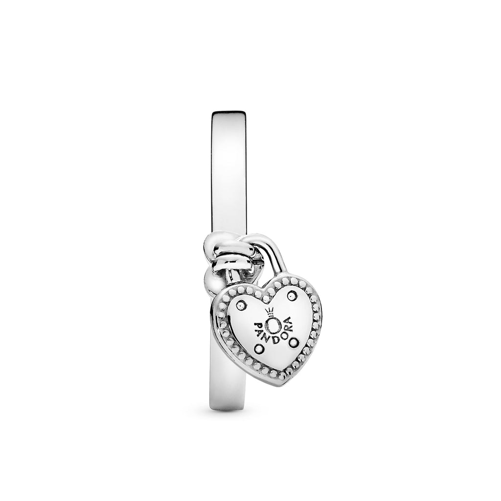 Pandora Heart-Shaped Padlock Ring