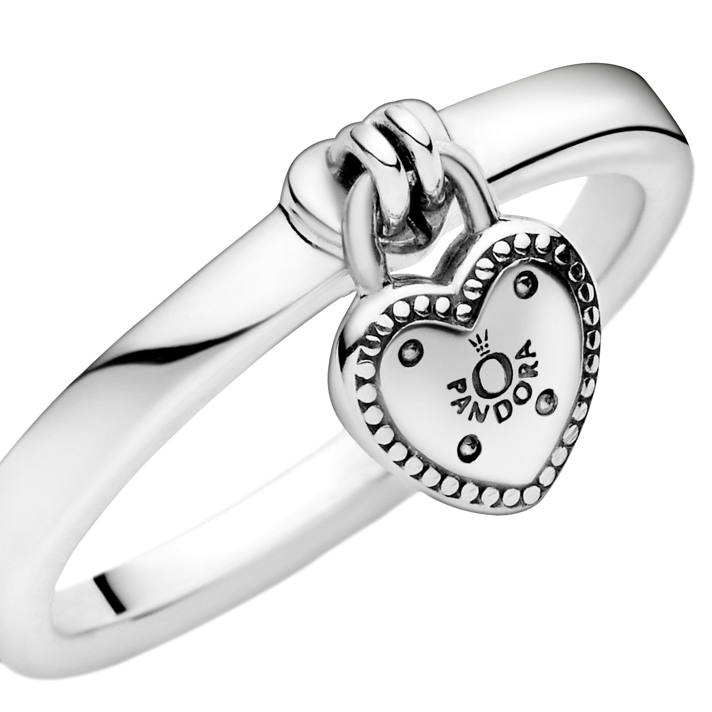 Pandora Heart-Shaped Padlock Ring