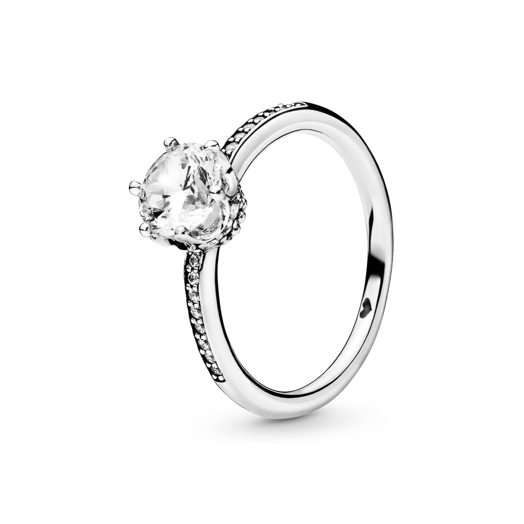 Pandora Clear Sparkling Crown Solitaire Ring