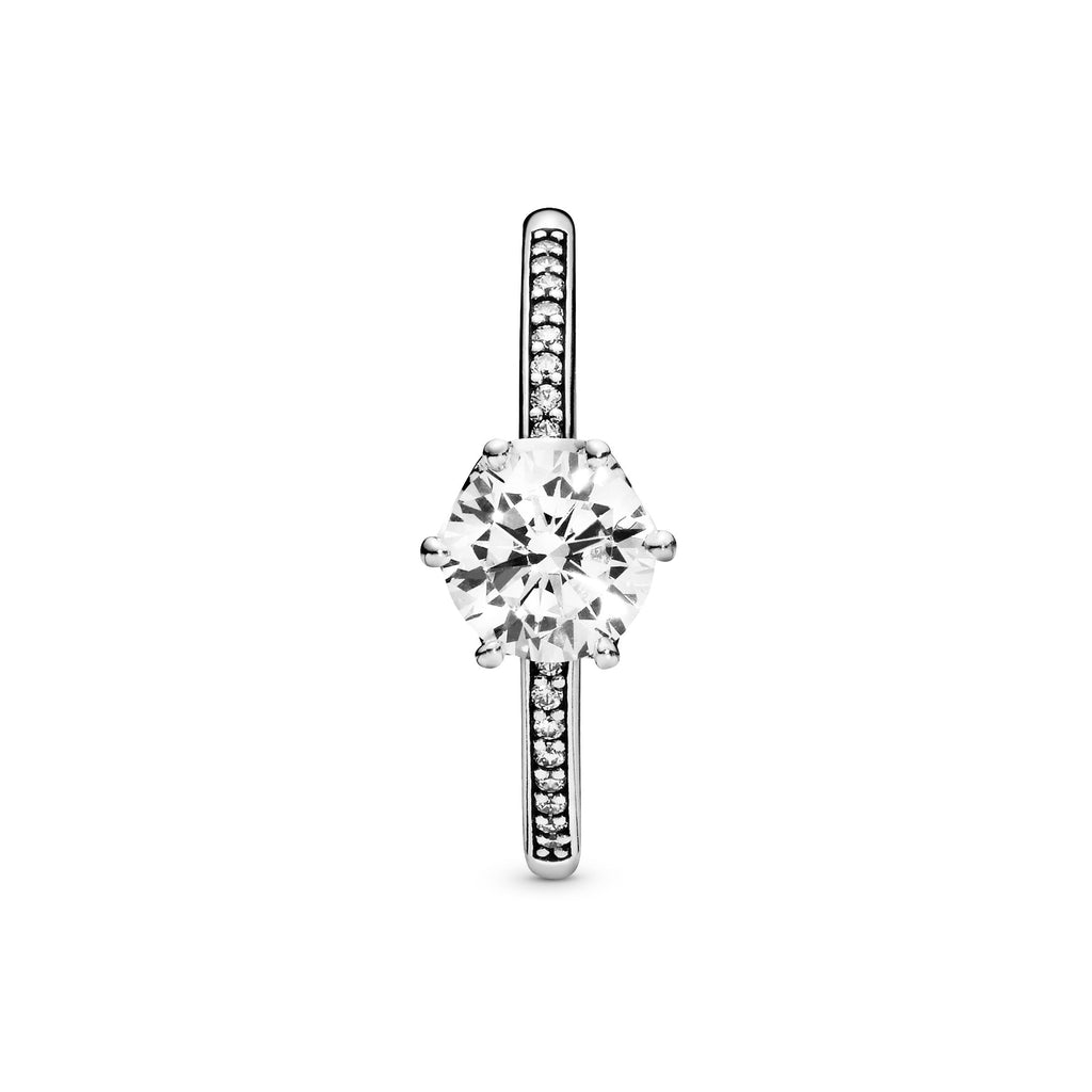 Pandora Clear Sparkling Crown Solitaire Ring