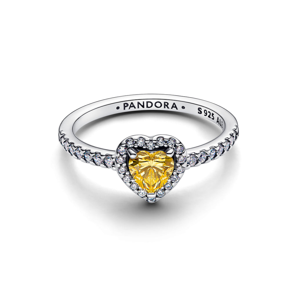 Pandora Sparkling Elevated Heart Ring