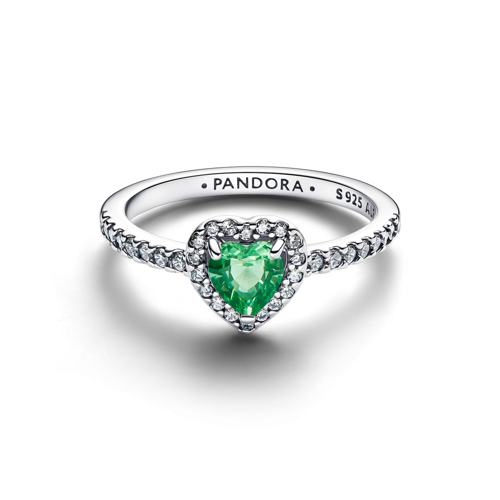 Pandora Elevated Mint Green Heart Ring