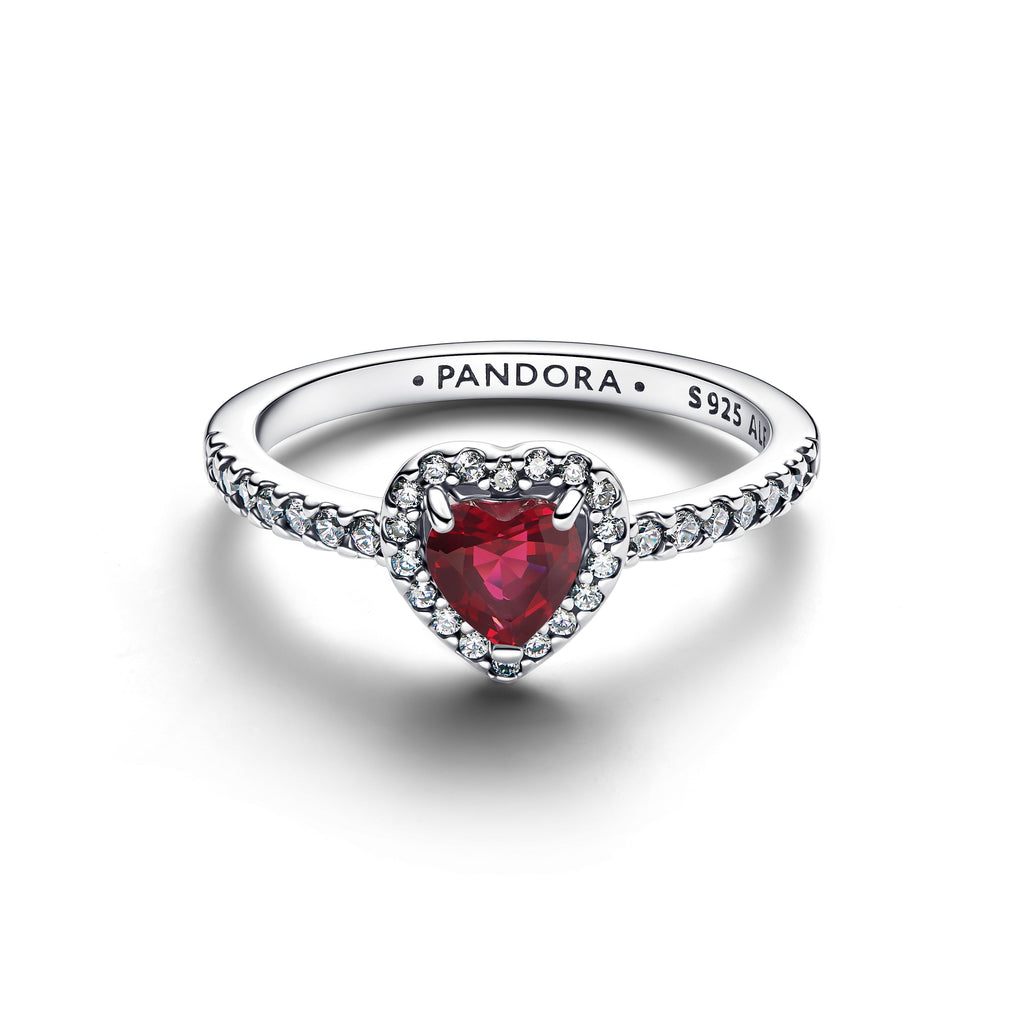 Pandora Elevated Fuchsia Rose Heart Ring