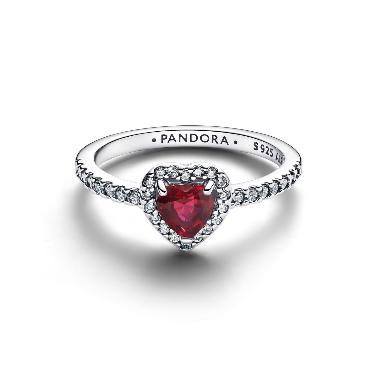 Pandora Elevated Fuchsia Rose Heart Ring