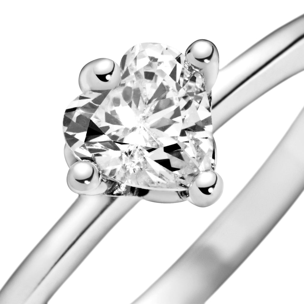 Pandora Clear Heart Solitaire Ring