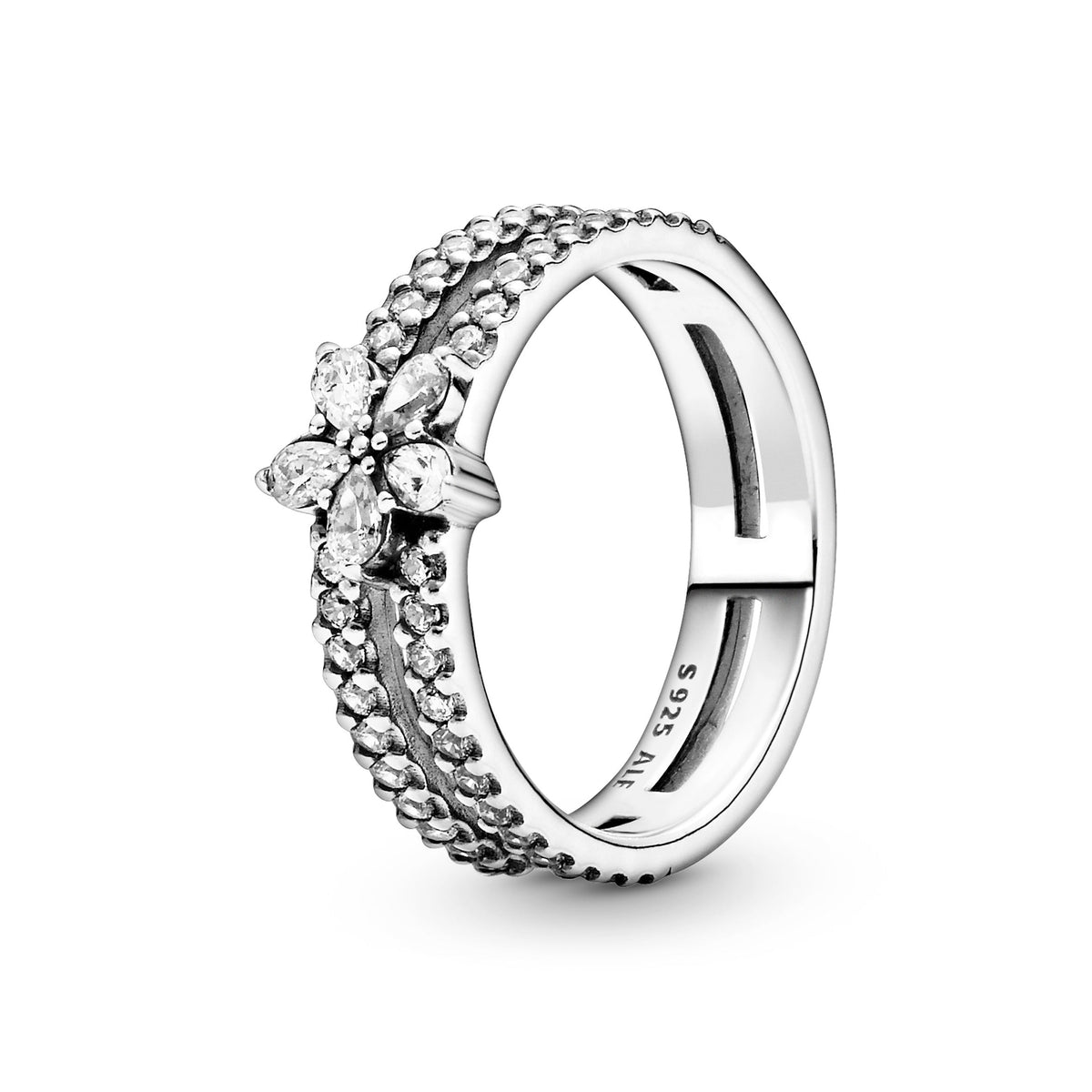 Pandora Sparkling Snowflake Double Ring