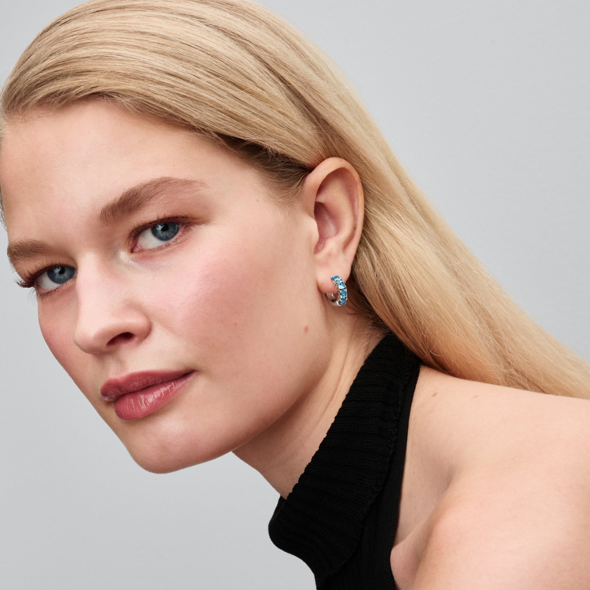 Pandora Light Blue Hoop Earrings