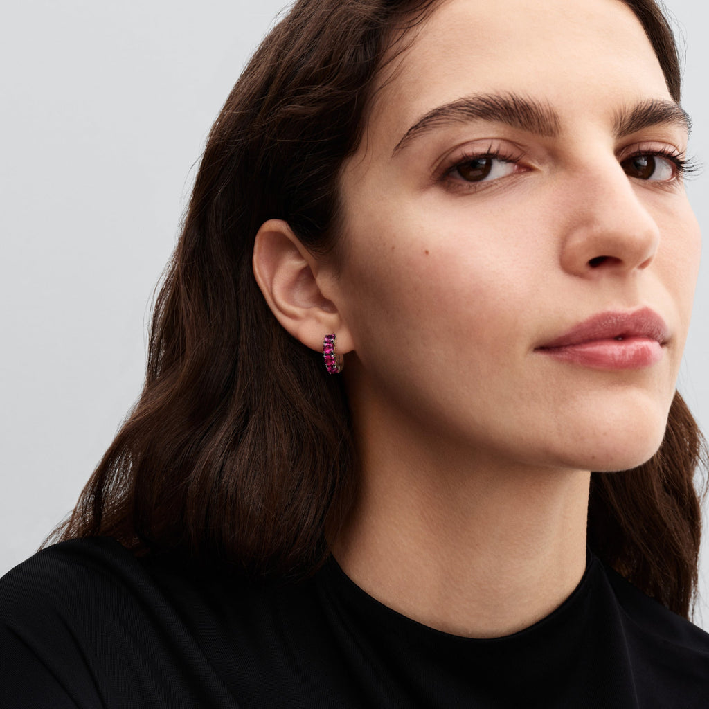 Pandora Pink Hoop Earrings