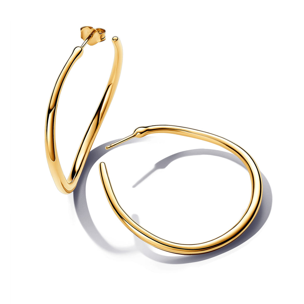 Pandora Organically Shaped 42 mm Open Hoop Earrings