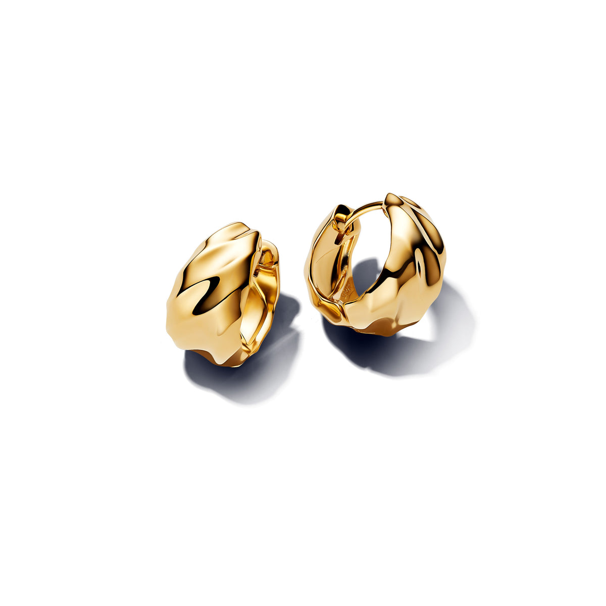 Pandora Rippled Hoop Earrings