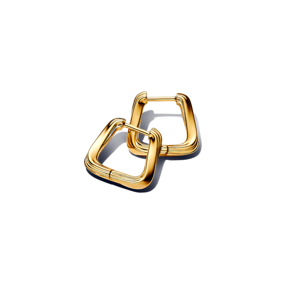 Pandora Twisted Triangle Small Hoop Earrings