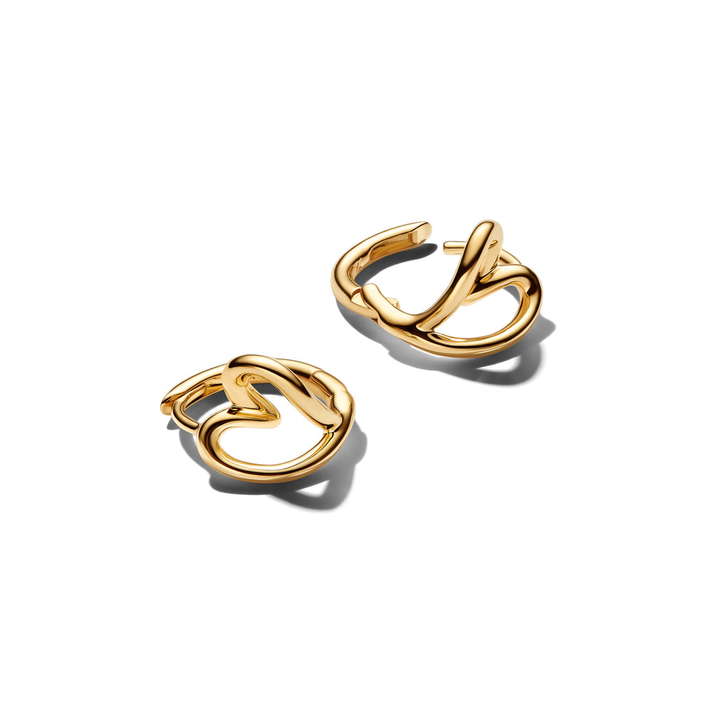 Pandora Organically Shaped Heart Small Hoop Earrings