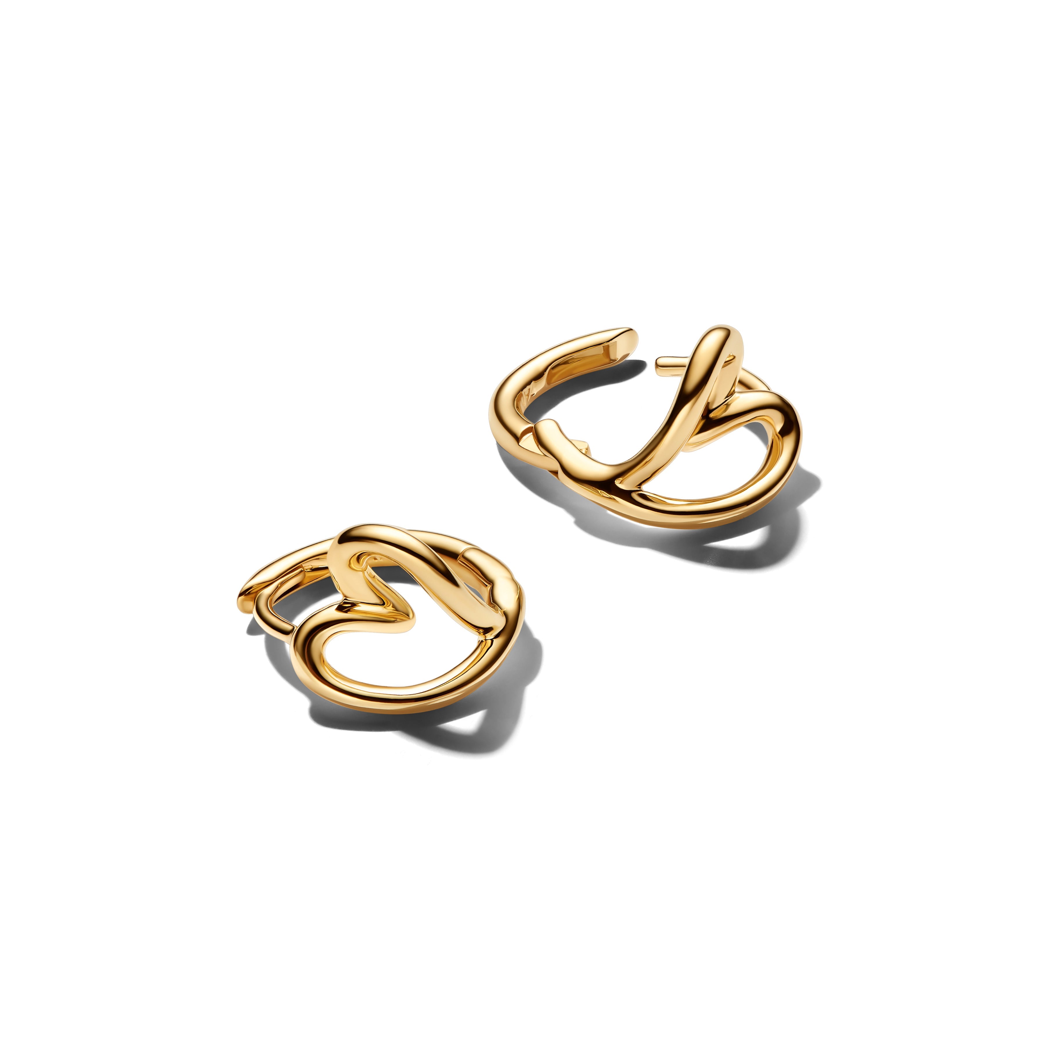 Pandora Organically Shaped Heart Small Hoop Earrings