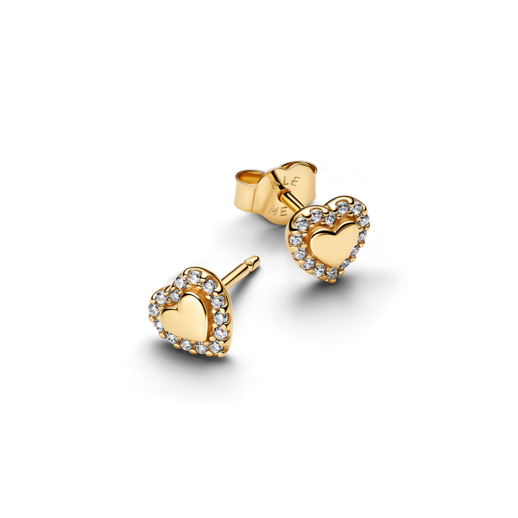 Pandora Heart Halo Stud Earrings