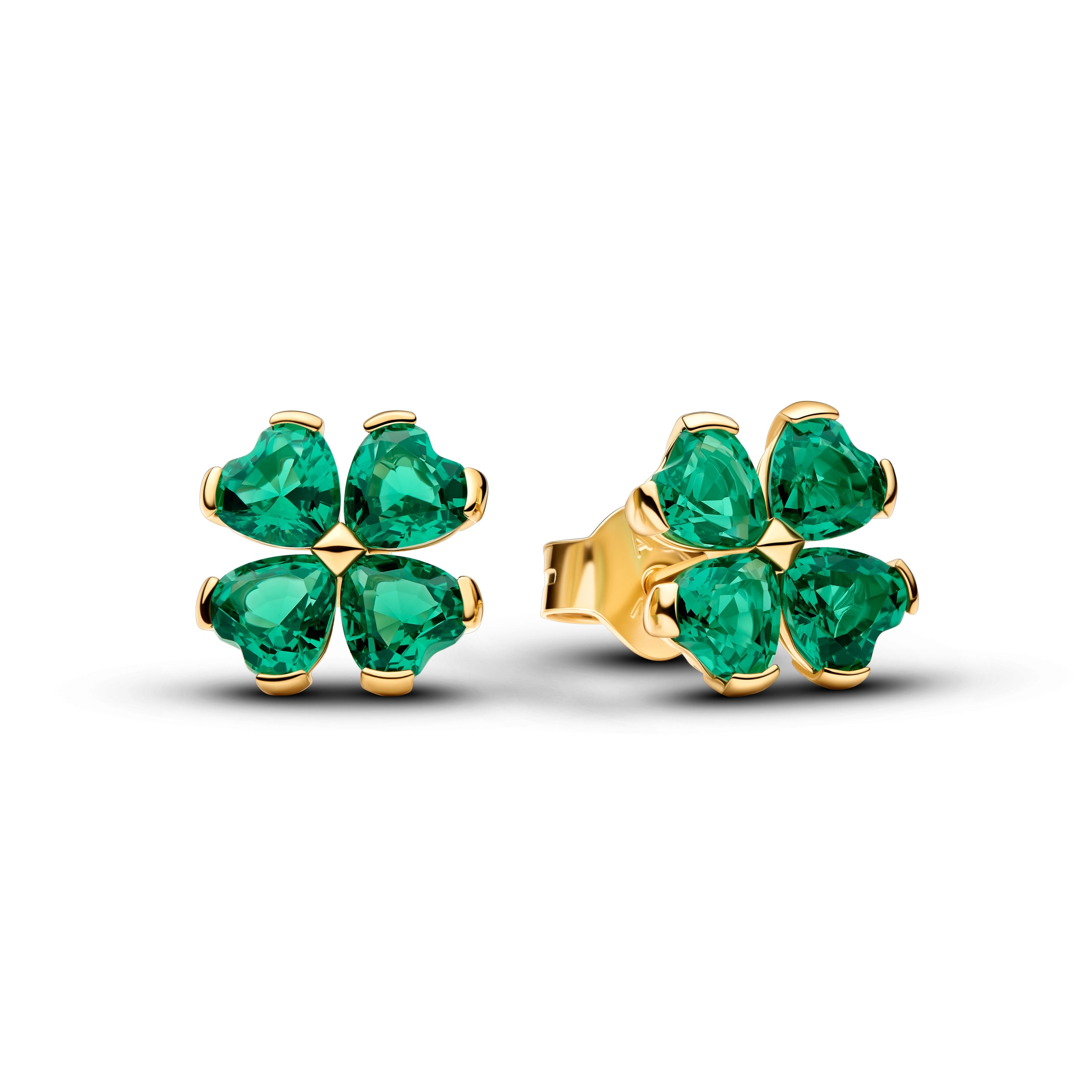 Pandora Green Lucky Clover Stud Earrings
