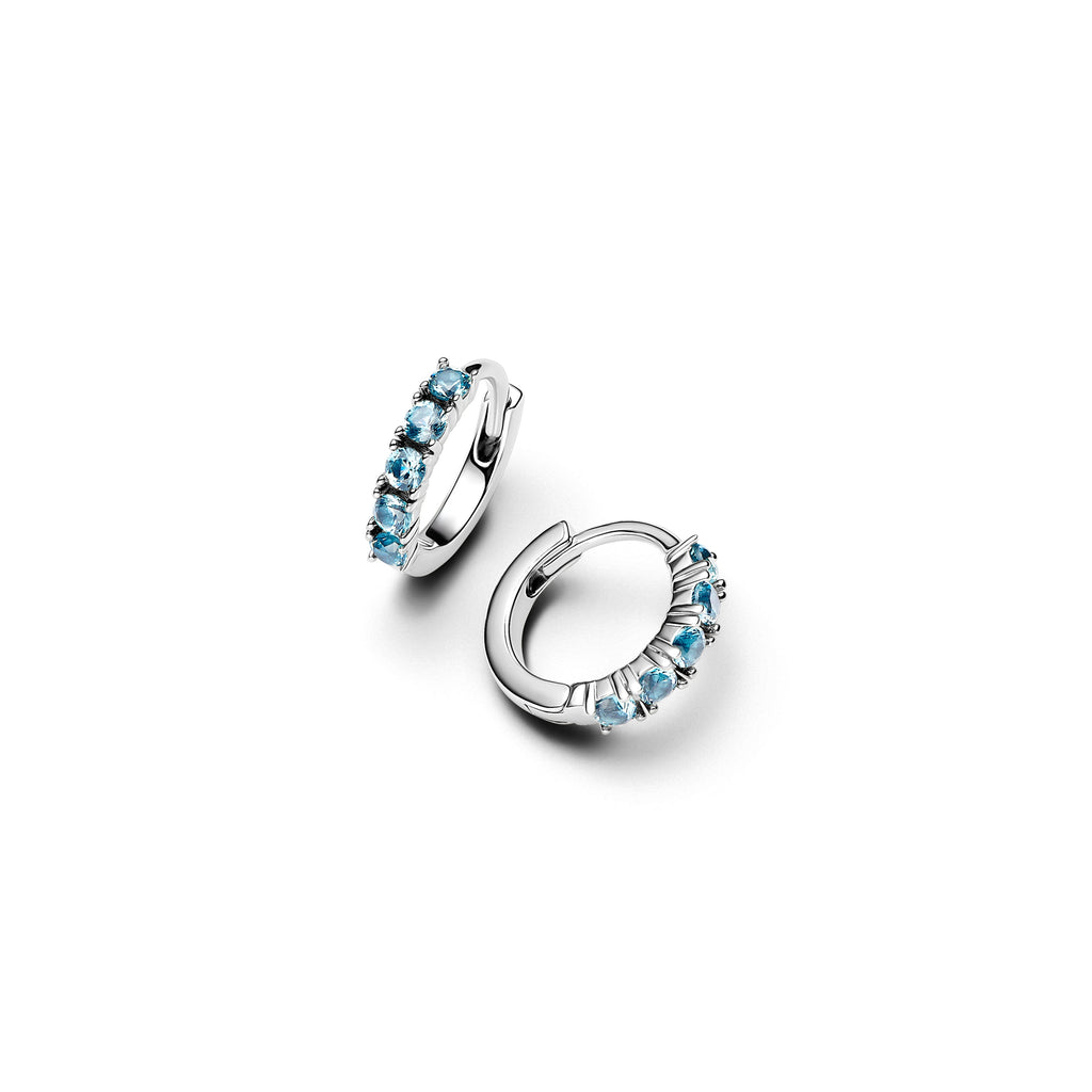 Pandora Light Blue Huggie Earrings