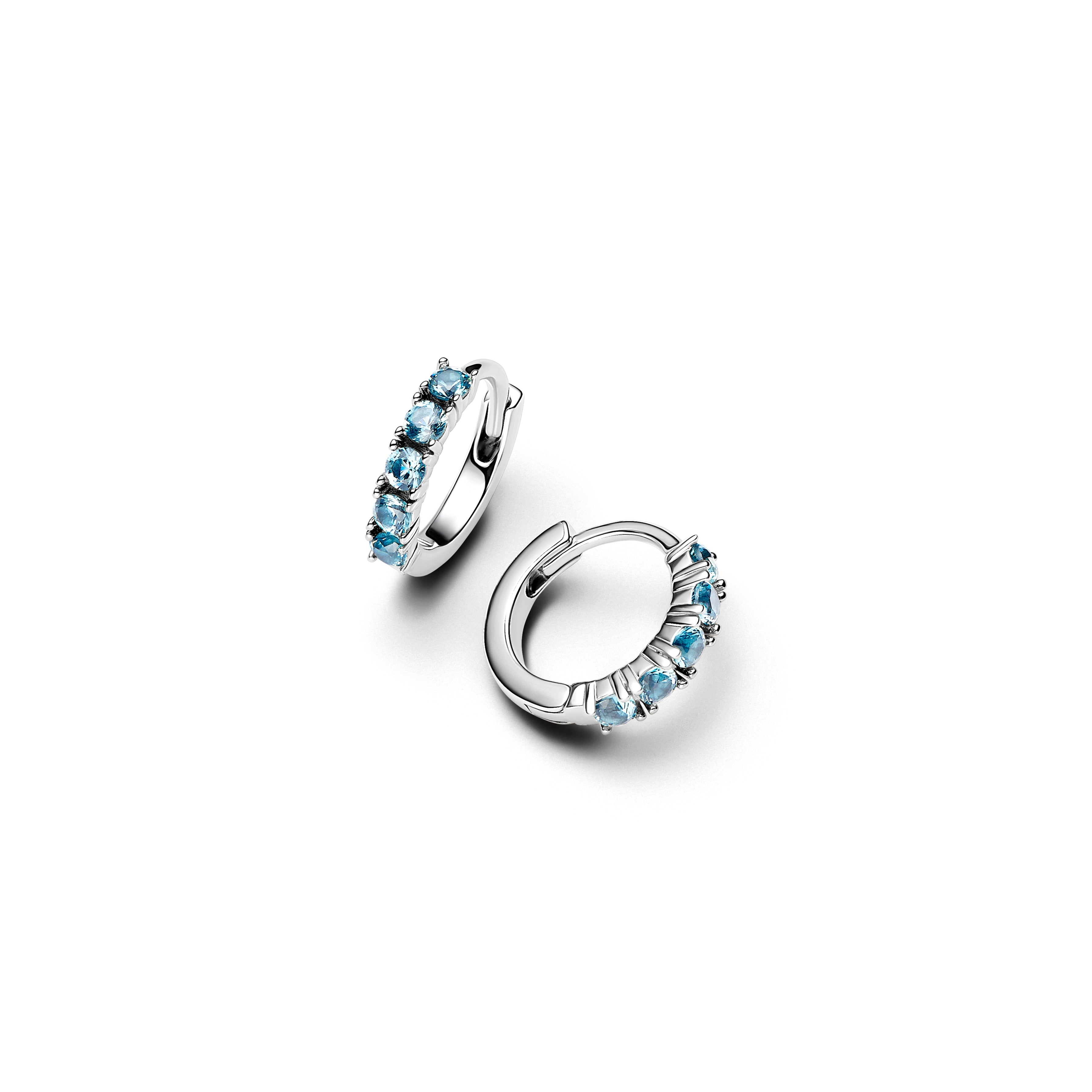 Pandora Light Blue Huggie Earrings