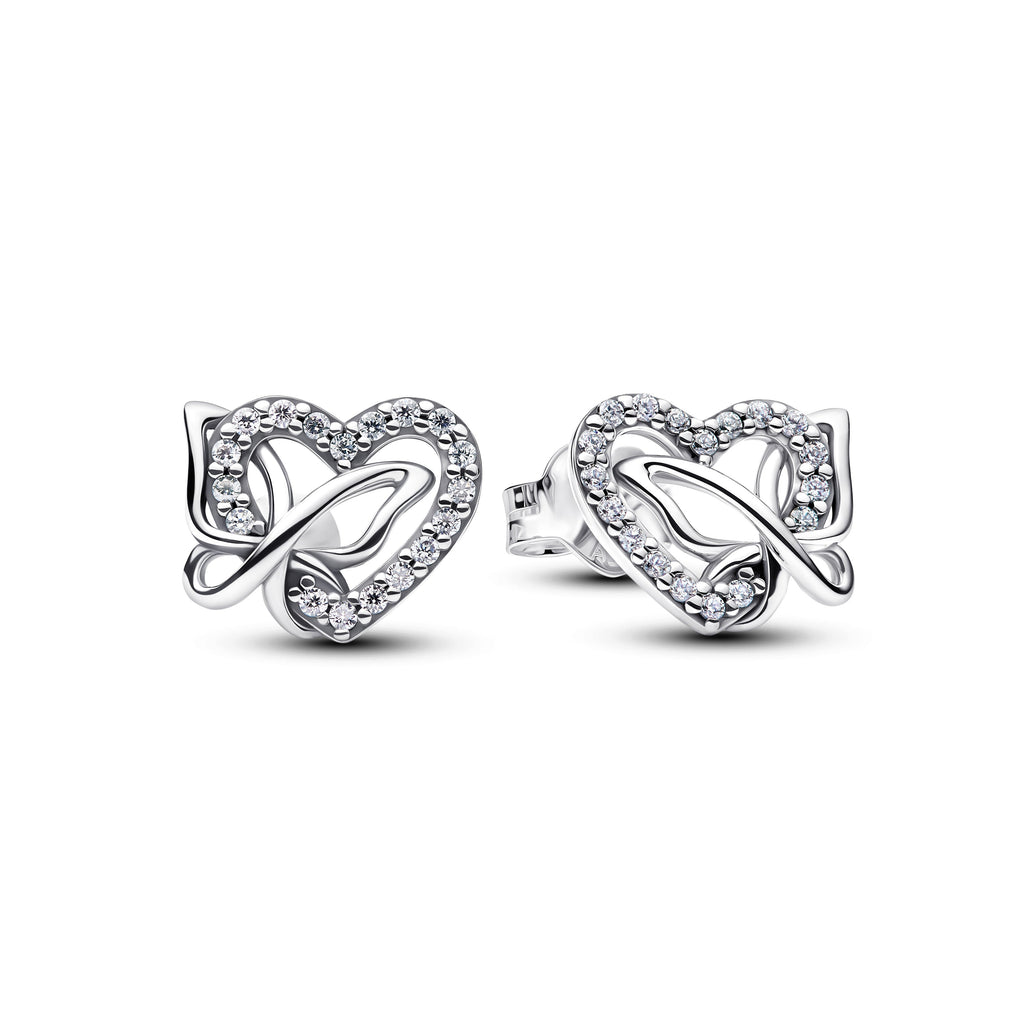 Pandora Entwined Heart & Butterfly Stud Earrings