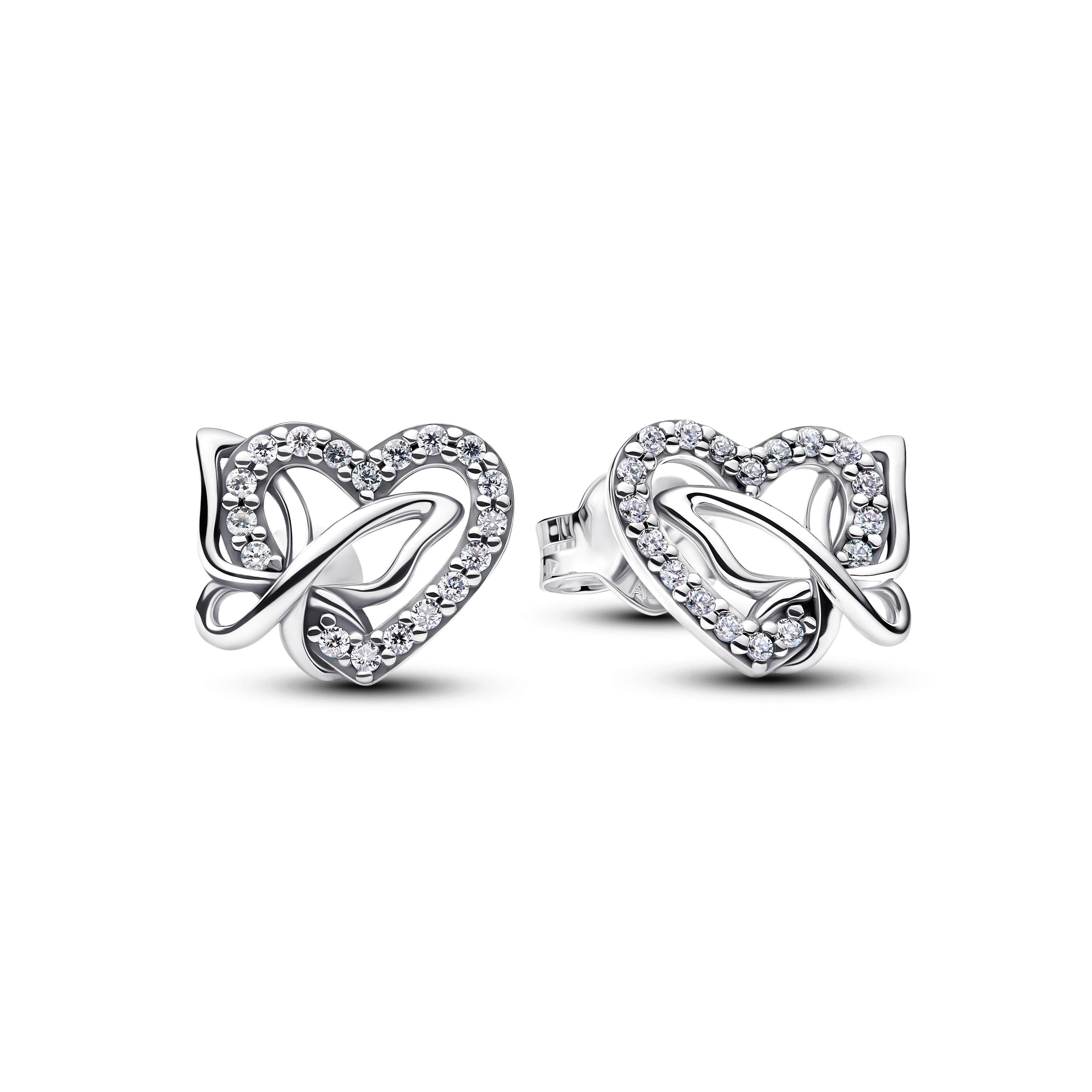Pandora Entwined Heart & Butterfly Stud Earrings