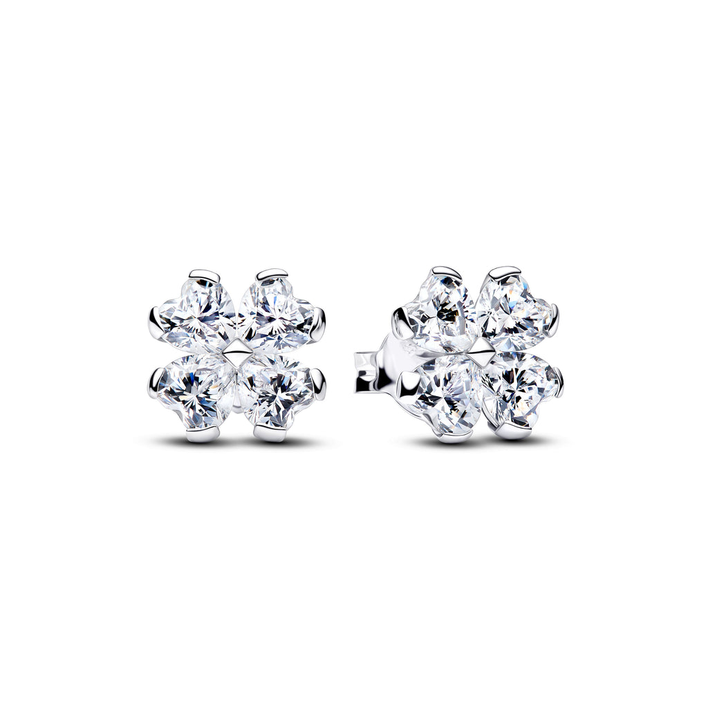 Pandora Sparkling Lucky Clover Stud Earrings