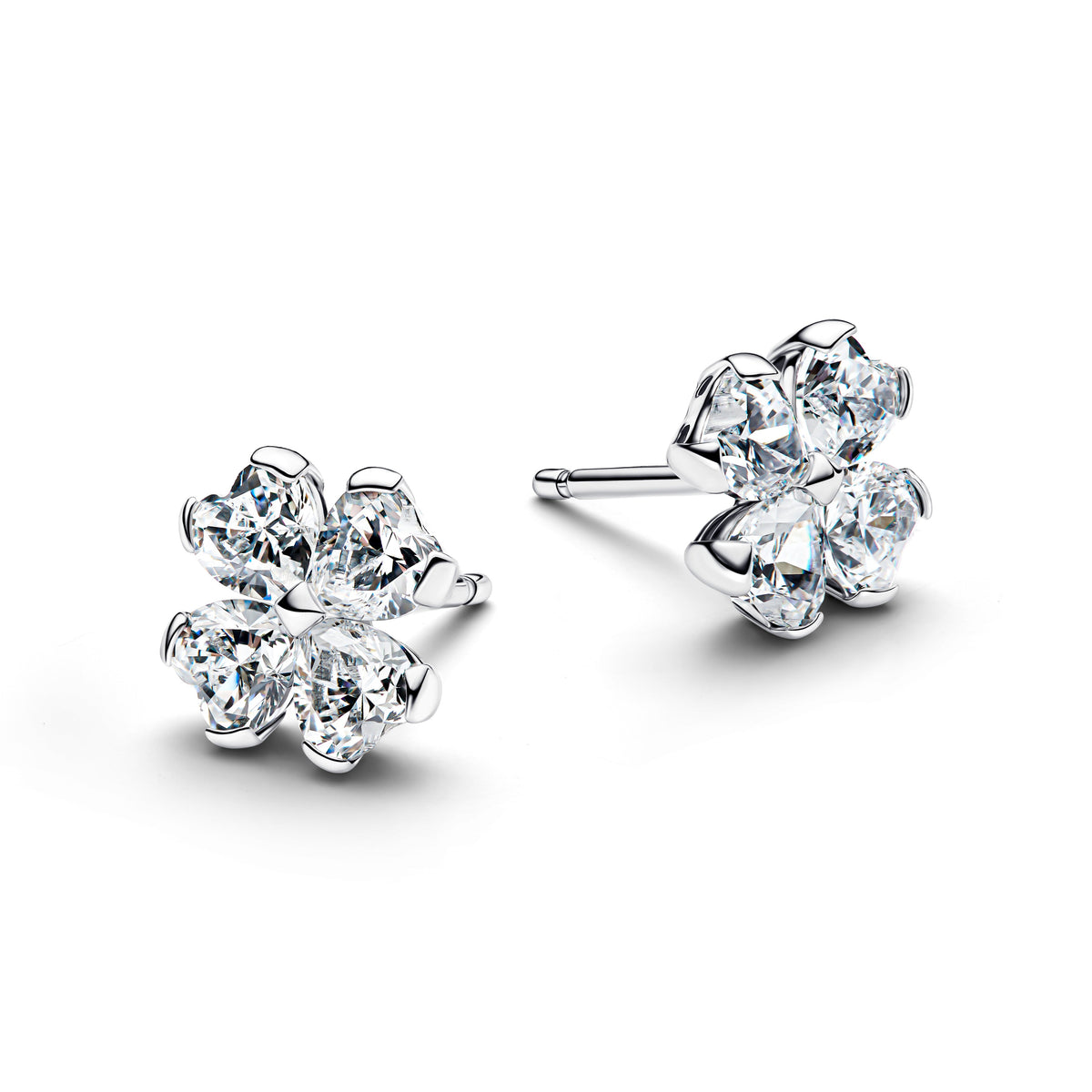 Pandora Sparkling Lucky Clover Stud Earrings
