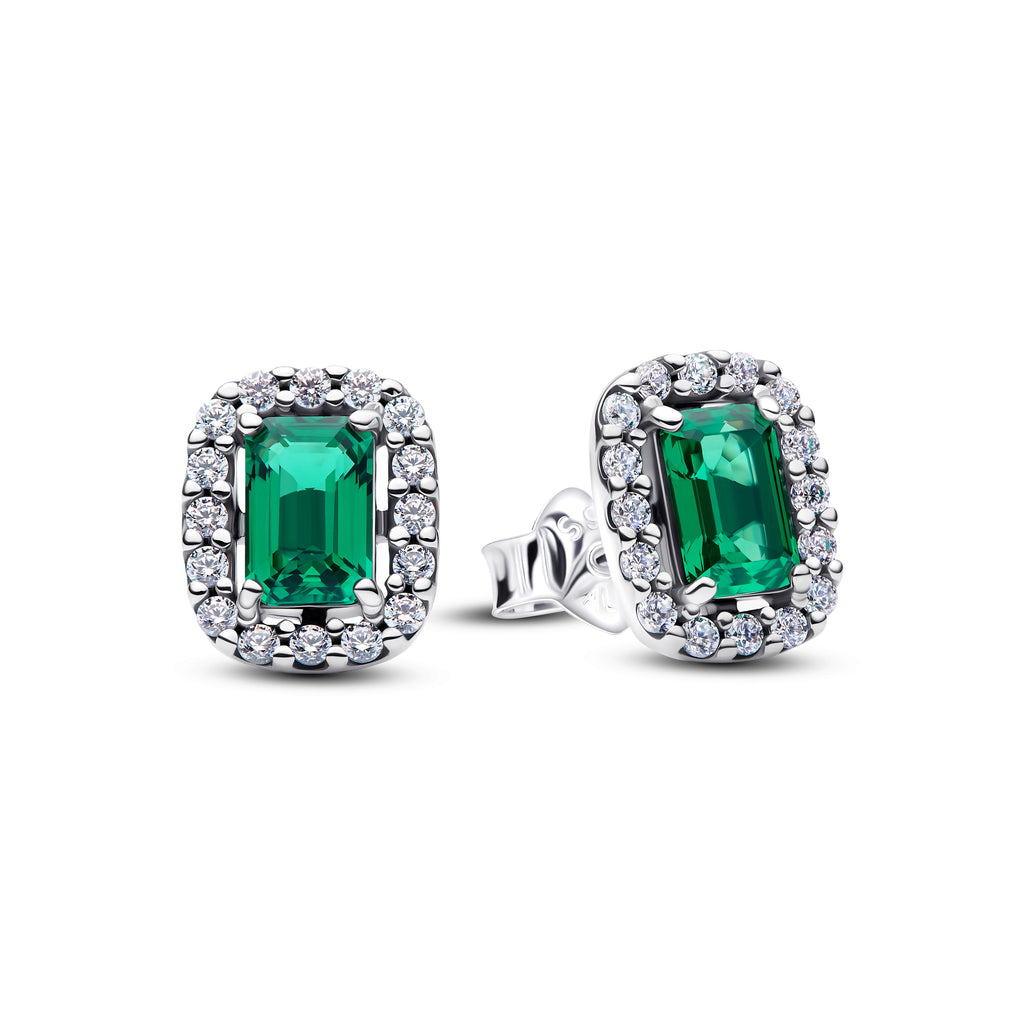 Pandora Sparkling Rectangular Stud Earrings