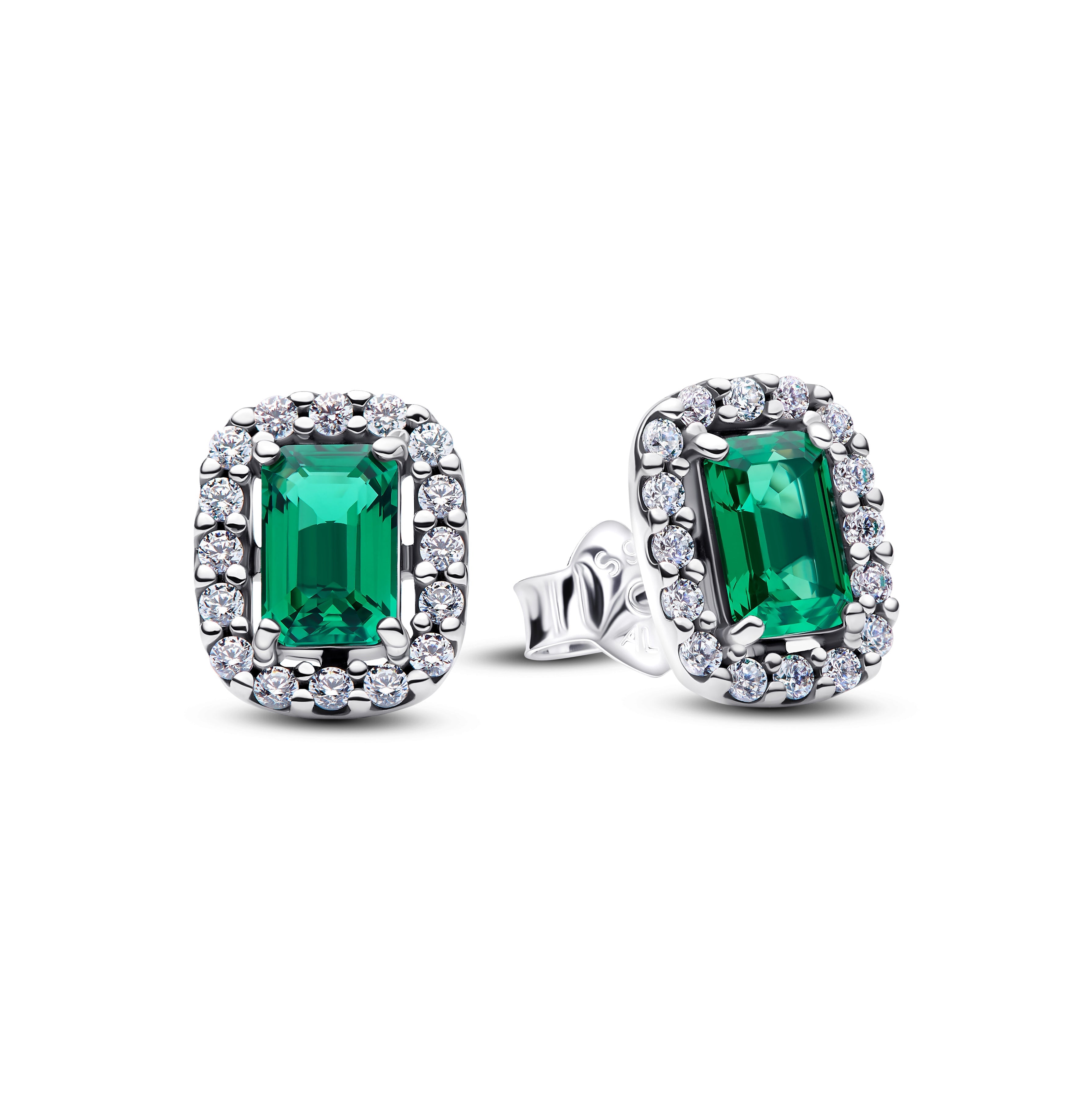 Pandora Sparkling Rectangular Stud Earrings