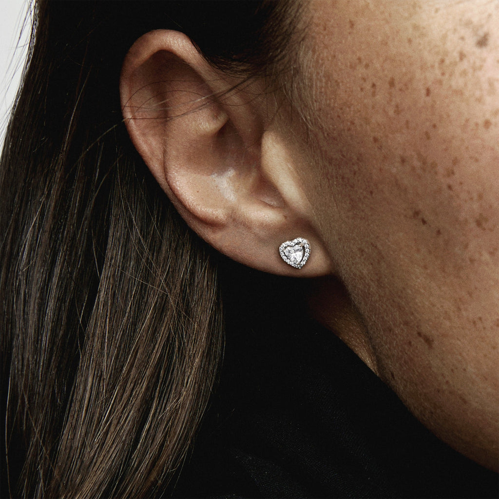 Pandora Elevated Heart Stud Earrings