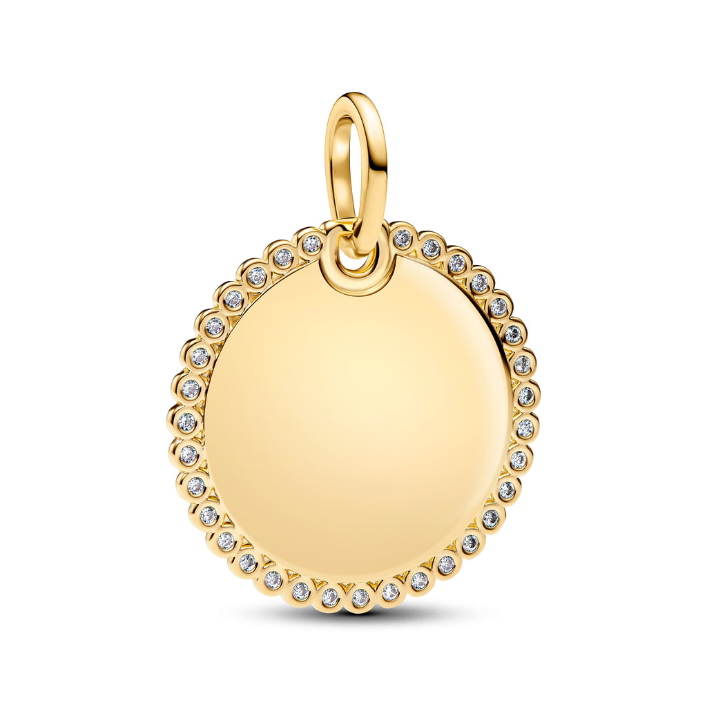 Pandora Engravable Round Tag Pendant
