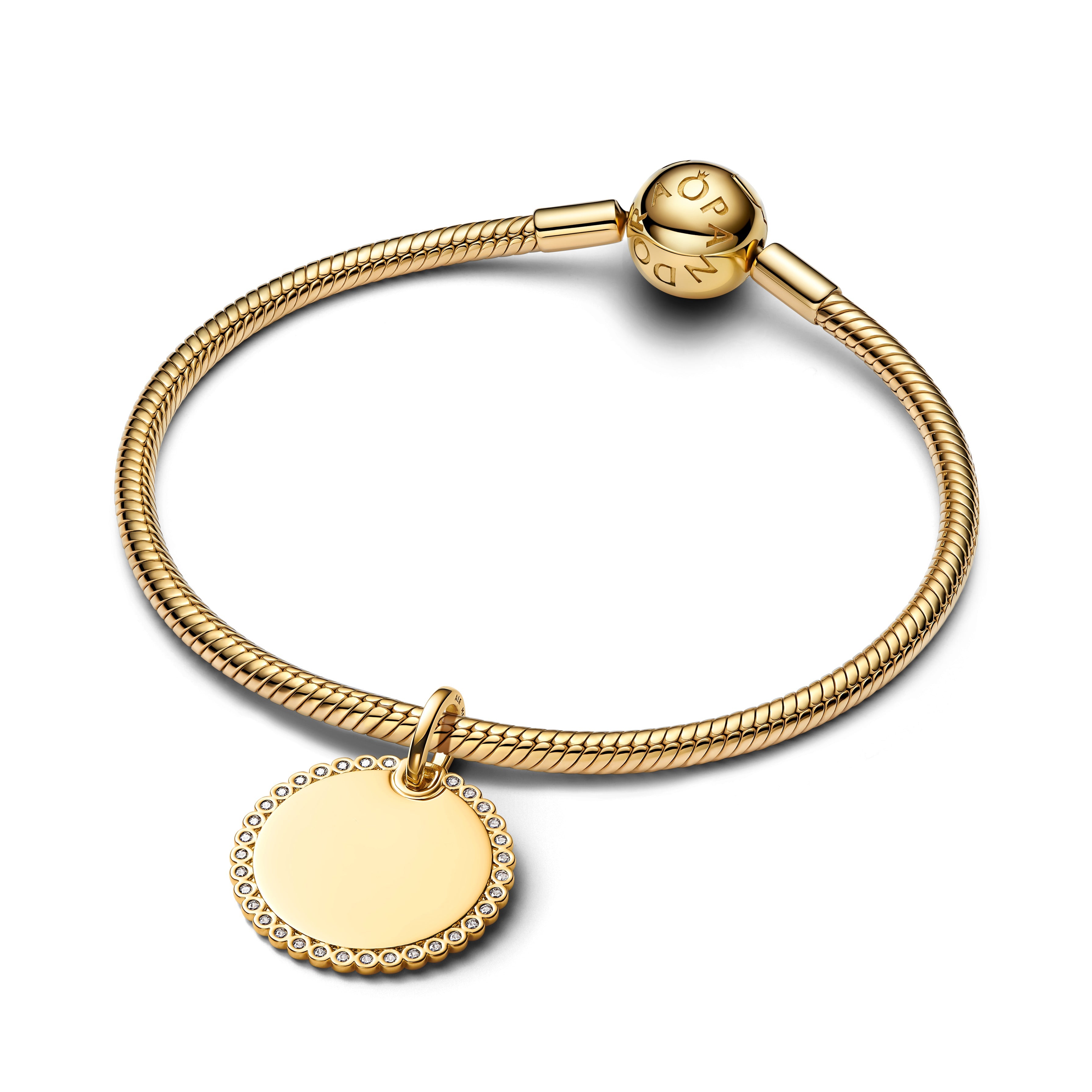 Pandora Engravable Round Tag Pendant