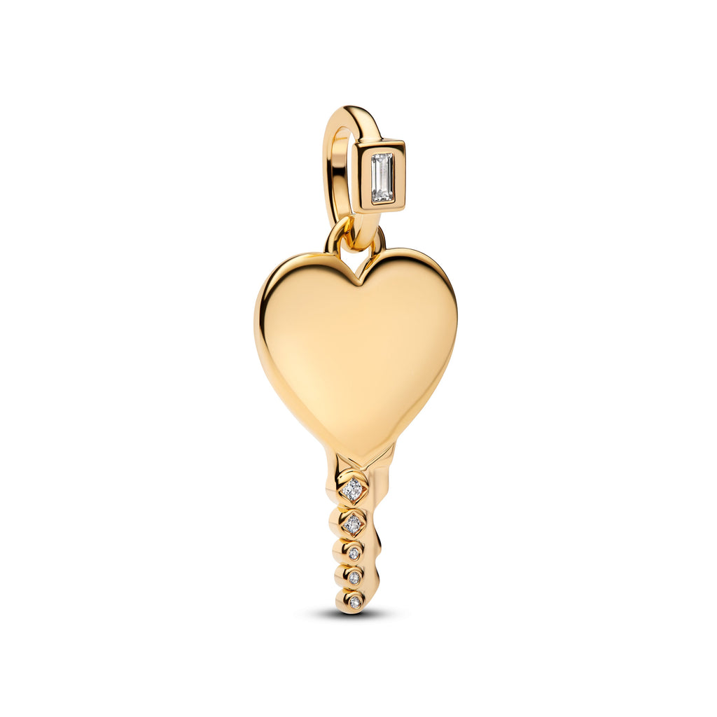 Pandora Engravable Heart Key Pendant