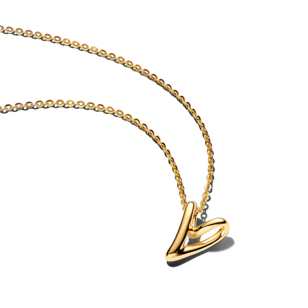 Pandora Organically Shaped Heart Small Pendant Necklace