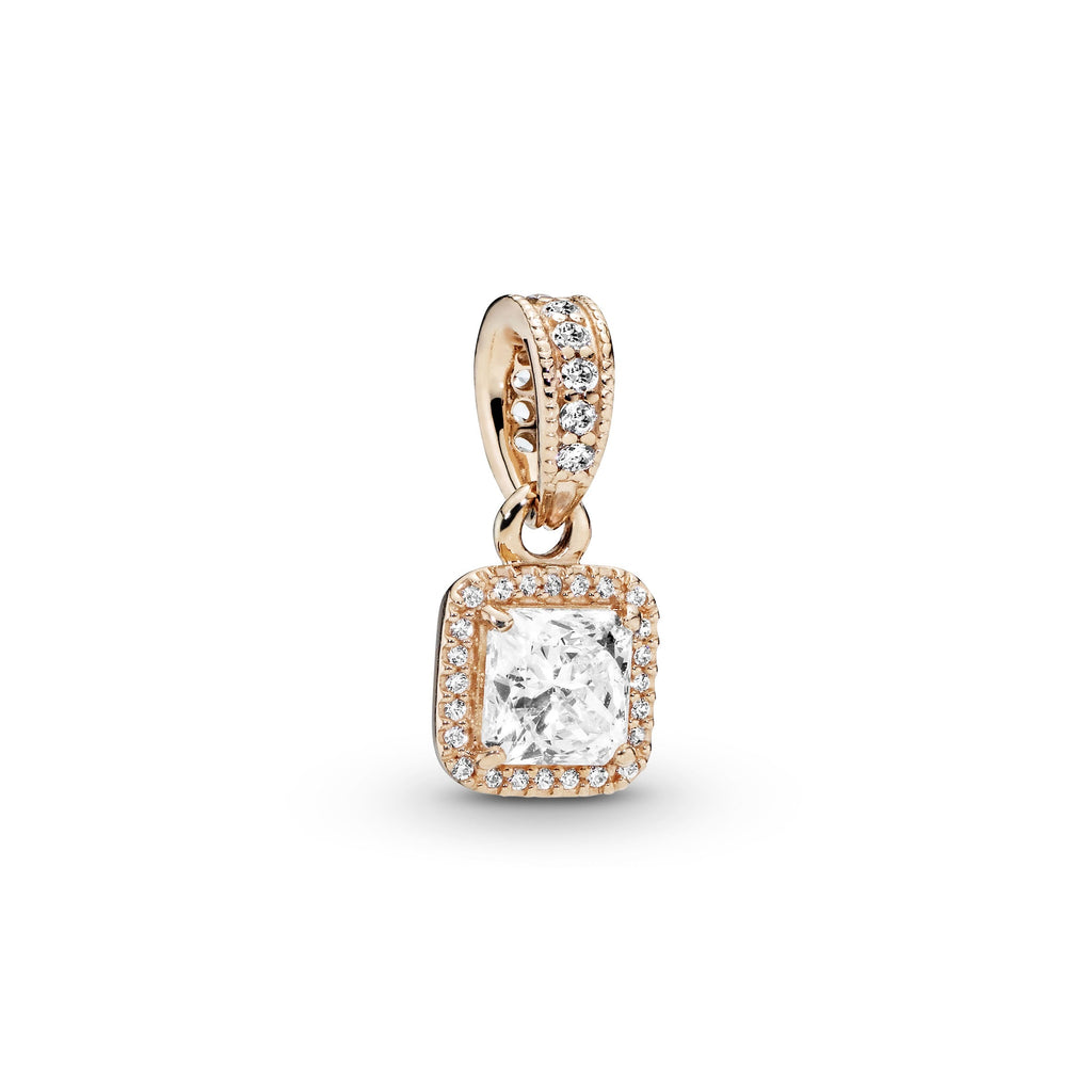 Pandora Square Sparkle Halo Pendant