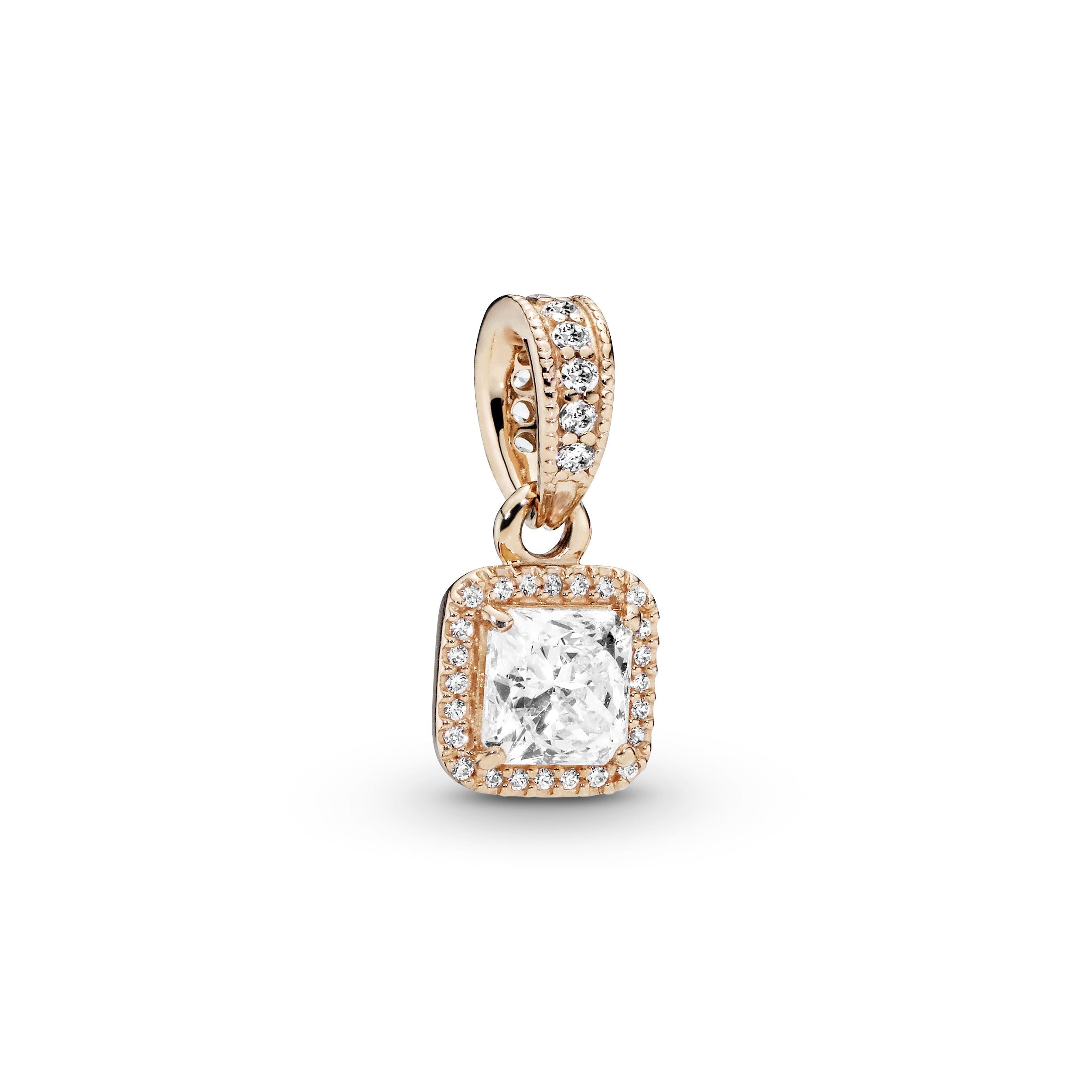 Pandora Square Sparkle Halo Pendant