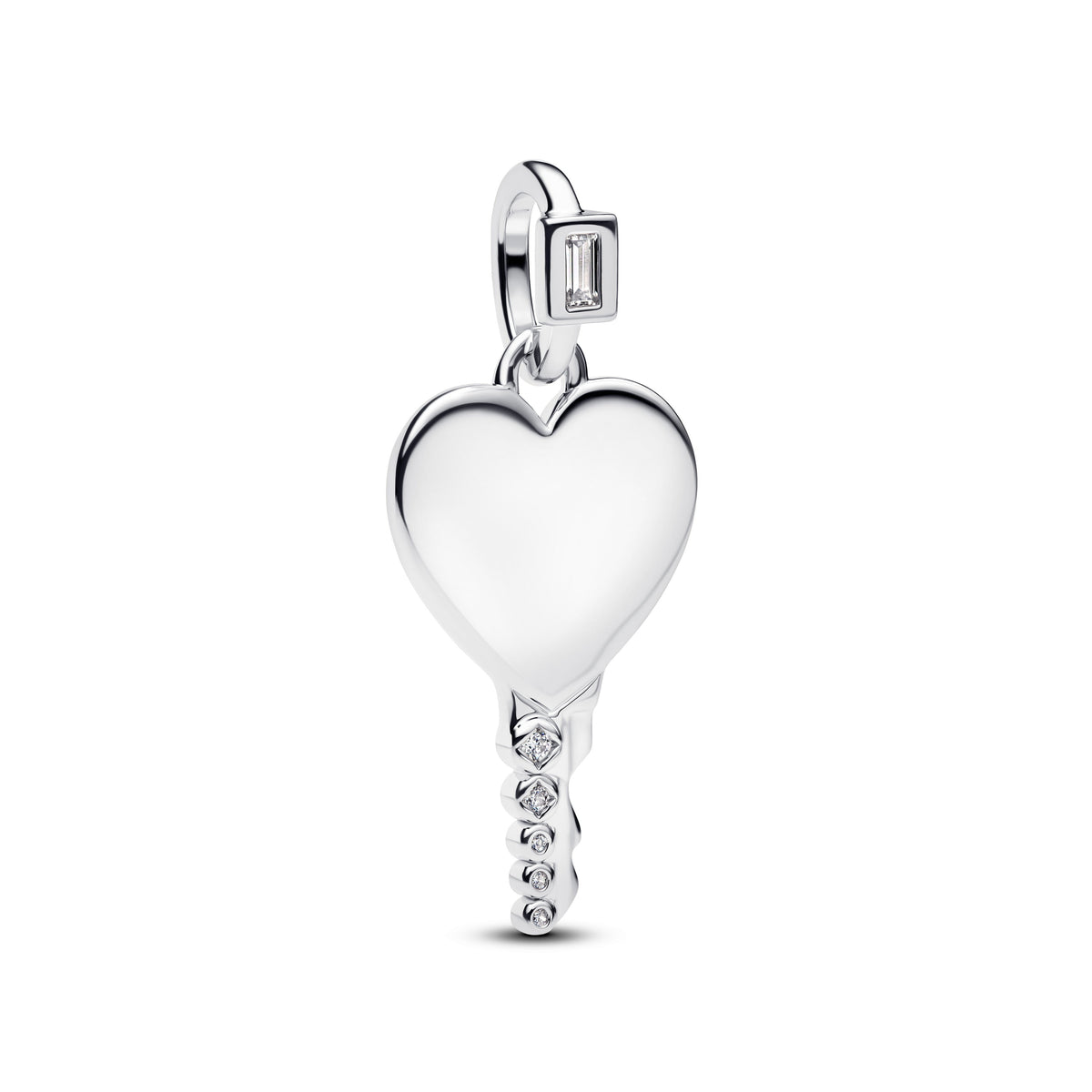 Pandora Engravable Heart Key Pendant
