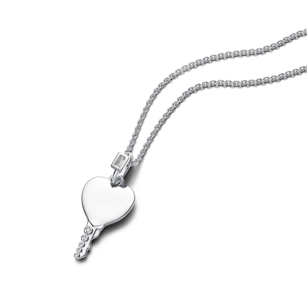 Pandora Engravable Heart Key Pendant
