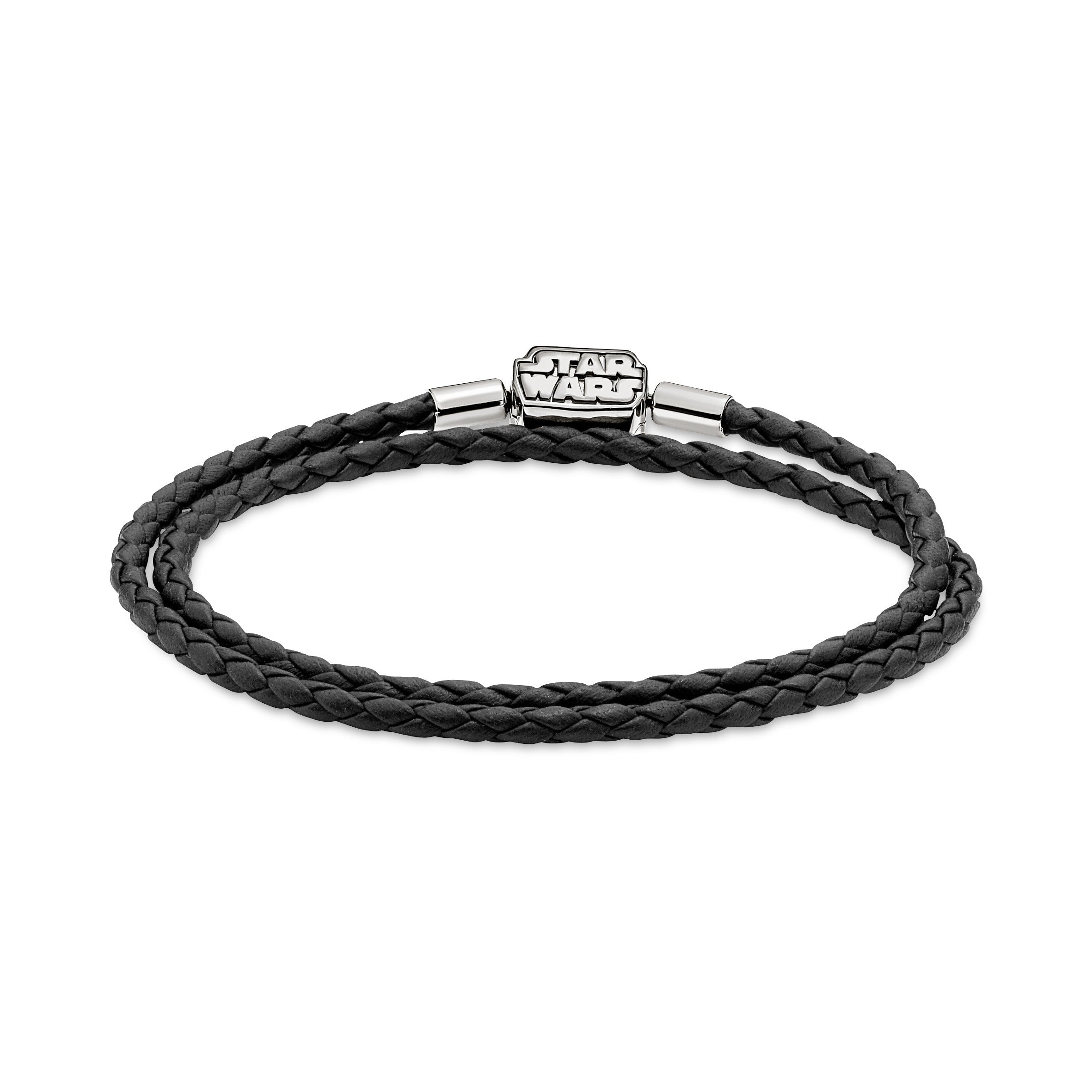 Pandora Moments Star Wars Clasp Double Black Leather Bracelet