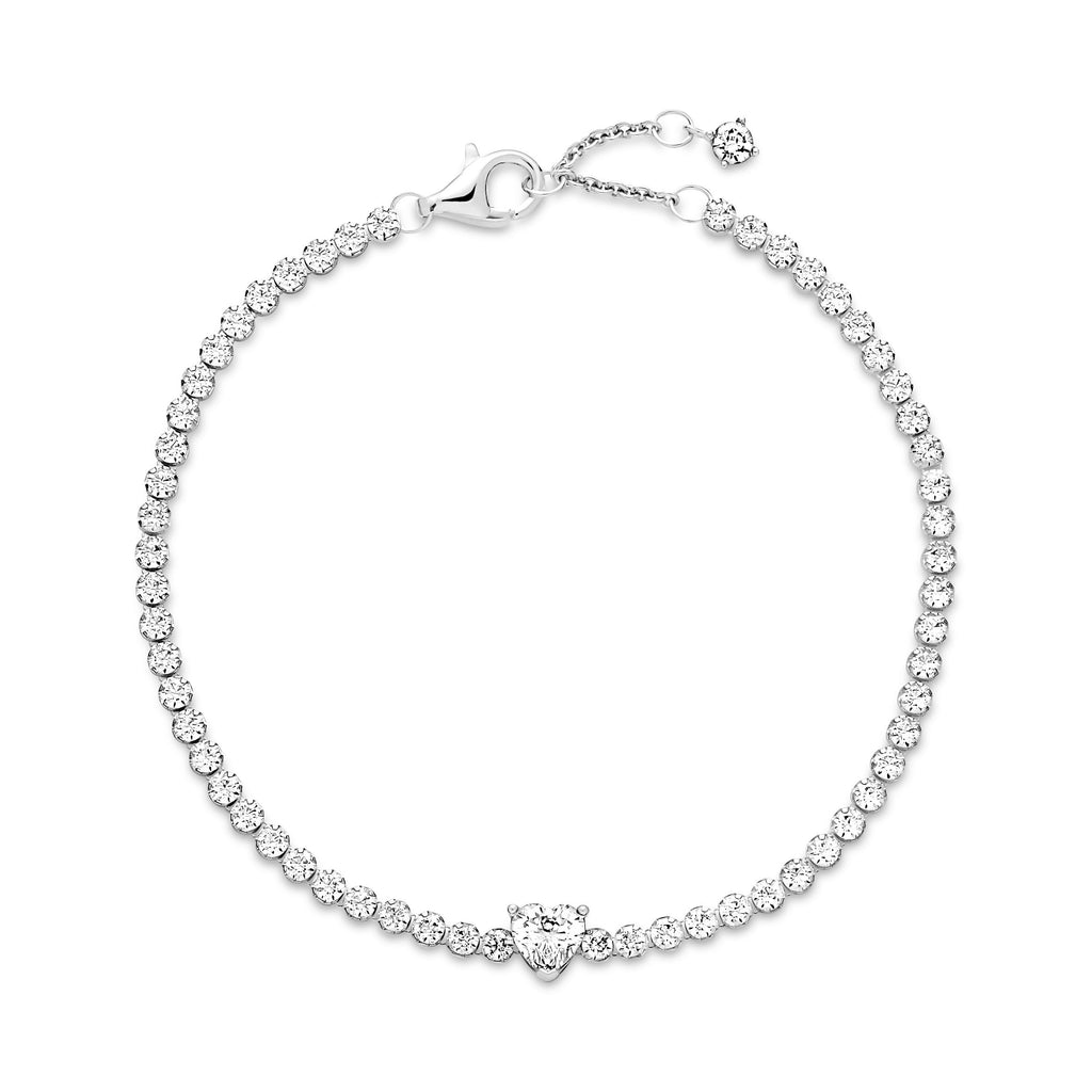 Pandora Sparkling Heart Tennis Bracelet