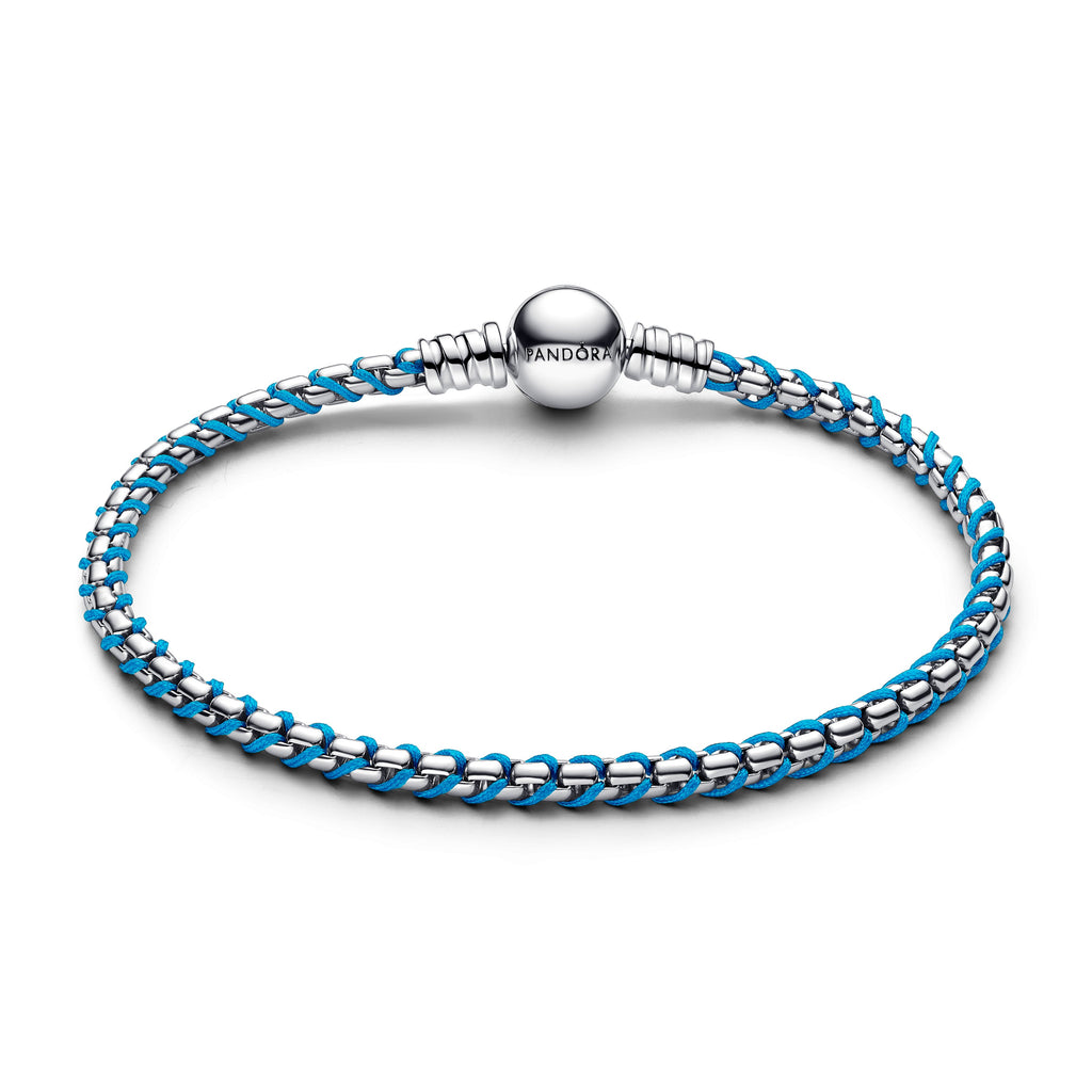 Pandora Blue Cord Snake Chain Bracelet