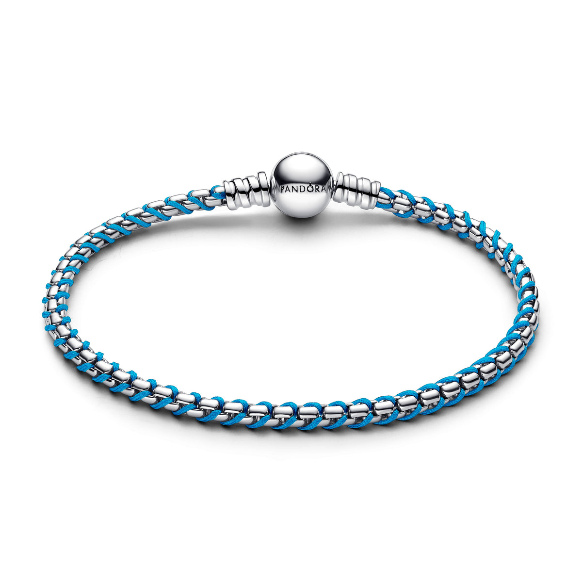 Pandora Blue Cord Snake Chain Bracelet