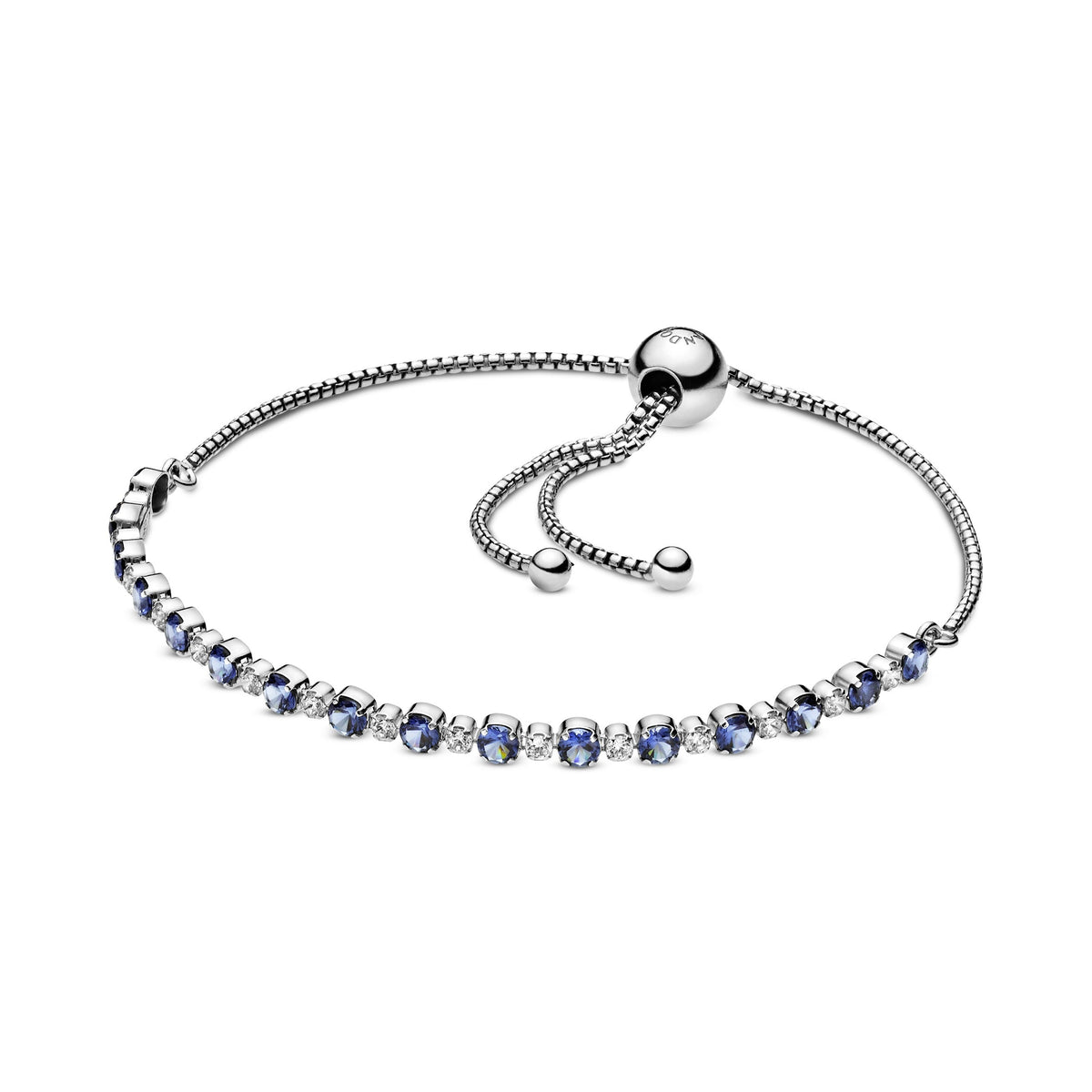 Pandora Blue & Clear Sparkle Slider Bracelet